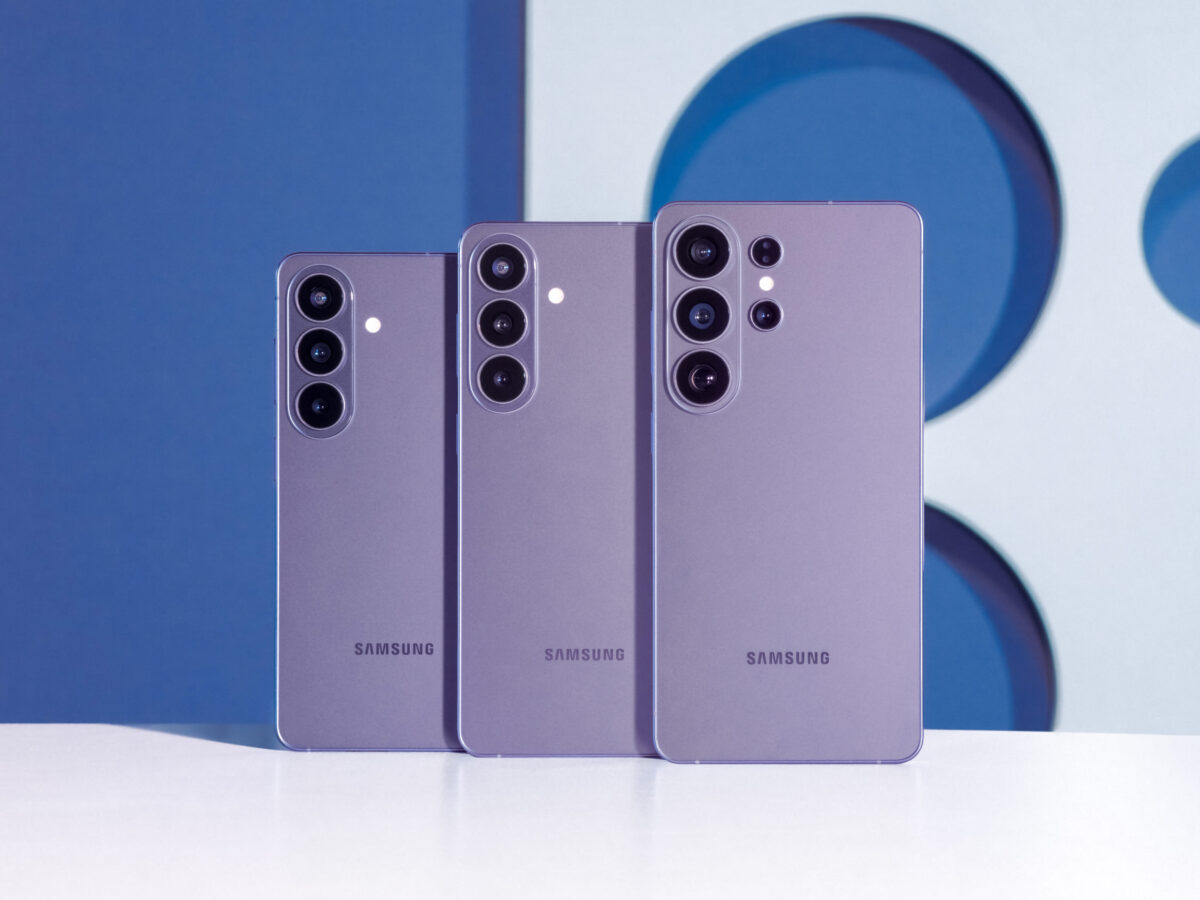 samsung galaxy s26, galaxy s26+, and galaxy s26 ultra in cobalt violet color