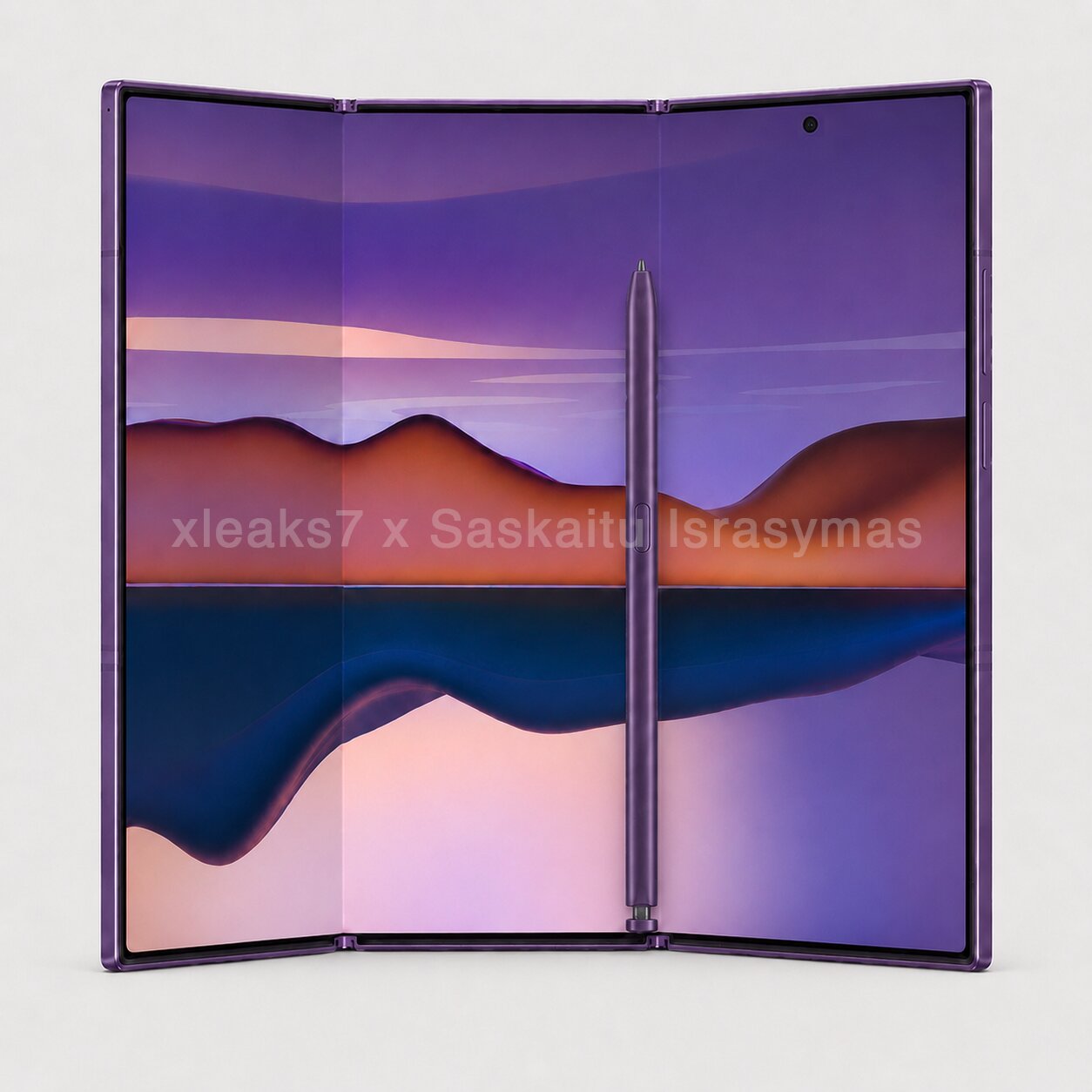 alleged samsung galaxy z trifold 2 design showing the phone's foldable screen