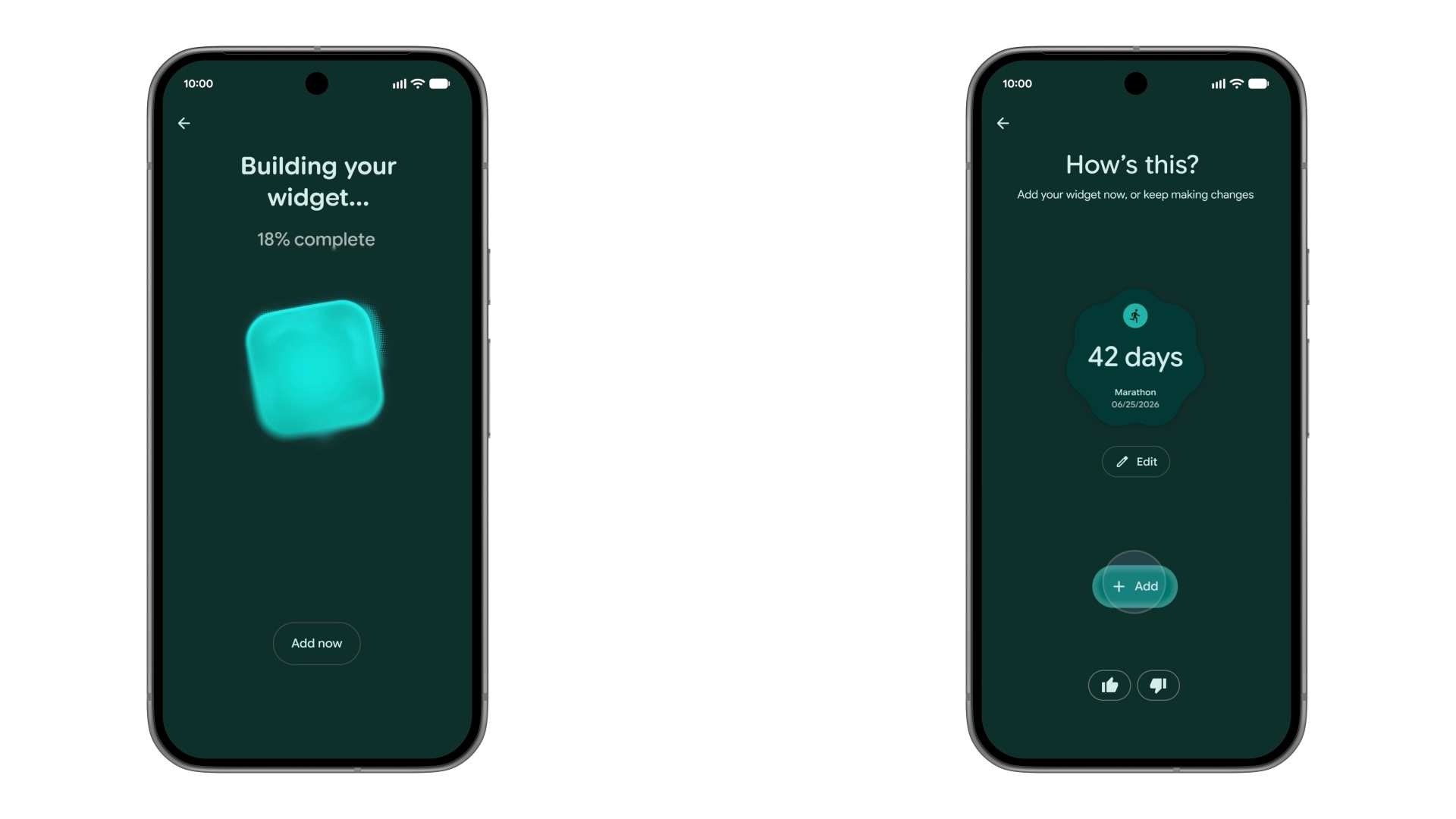 google android 17 create my widget design