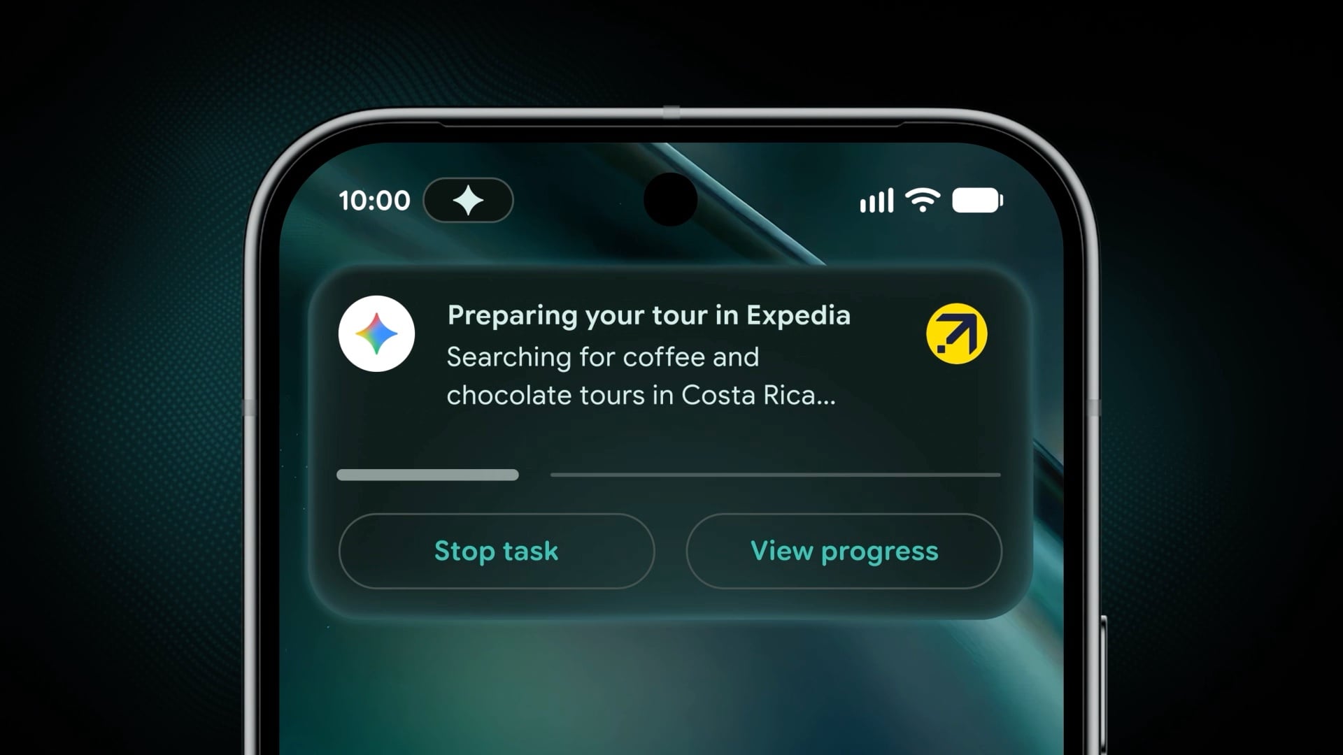 google android 17 gemini intelligence multi-step automation task progress notification