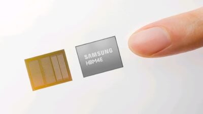 Samsung Electronics HBM4E 32GB Memory Chip Size Comparison