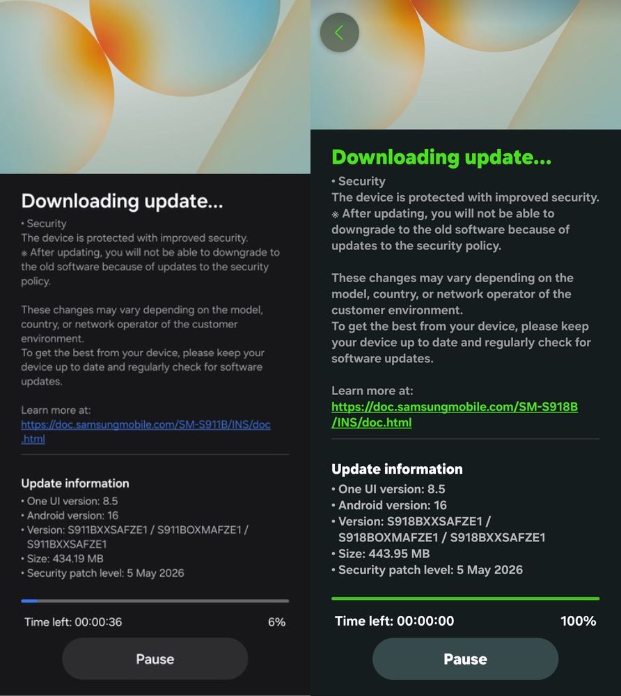 samsung galaxy s23 and galaxy s23 ultra may 2026 security update india