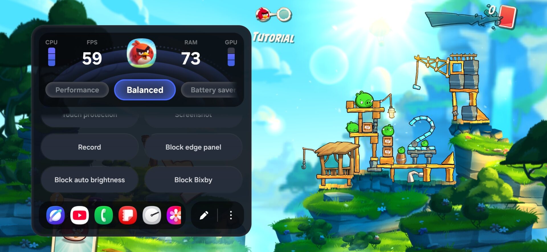 samsung one ui 9.0 game booster panel design