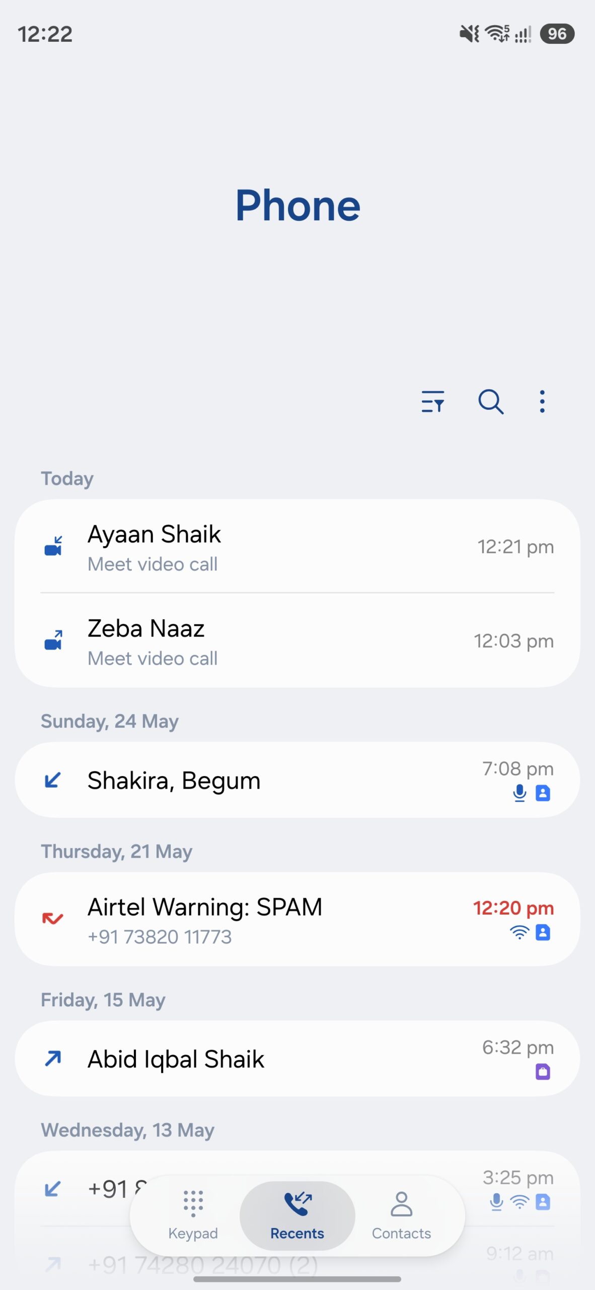 samsung one ui 9.0 phone dialer app centralized call log