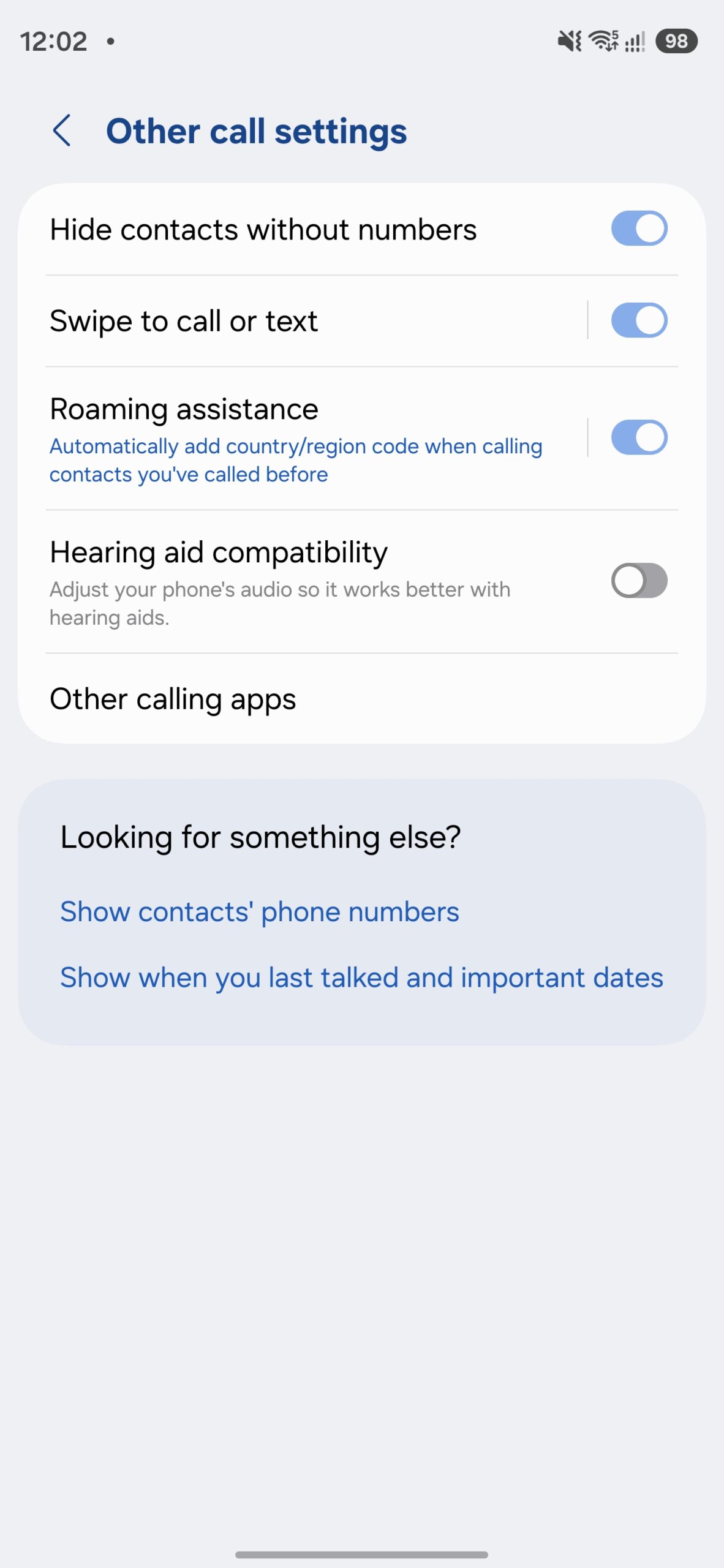 samsung one ui 9.0 phone other calling apps log