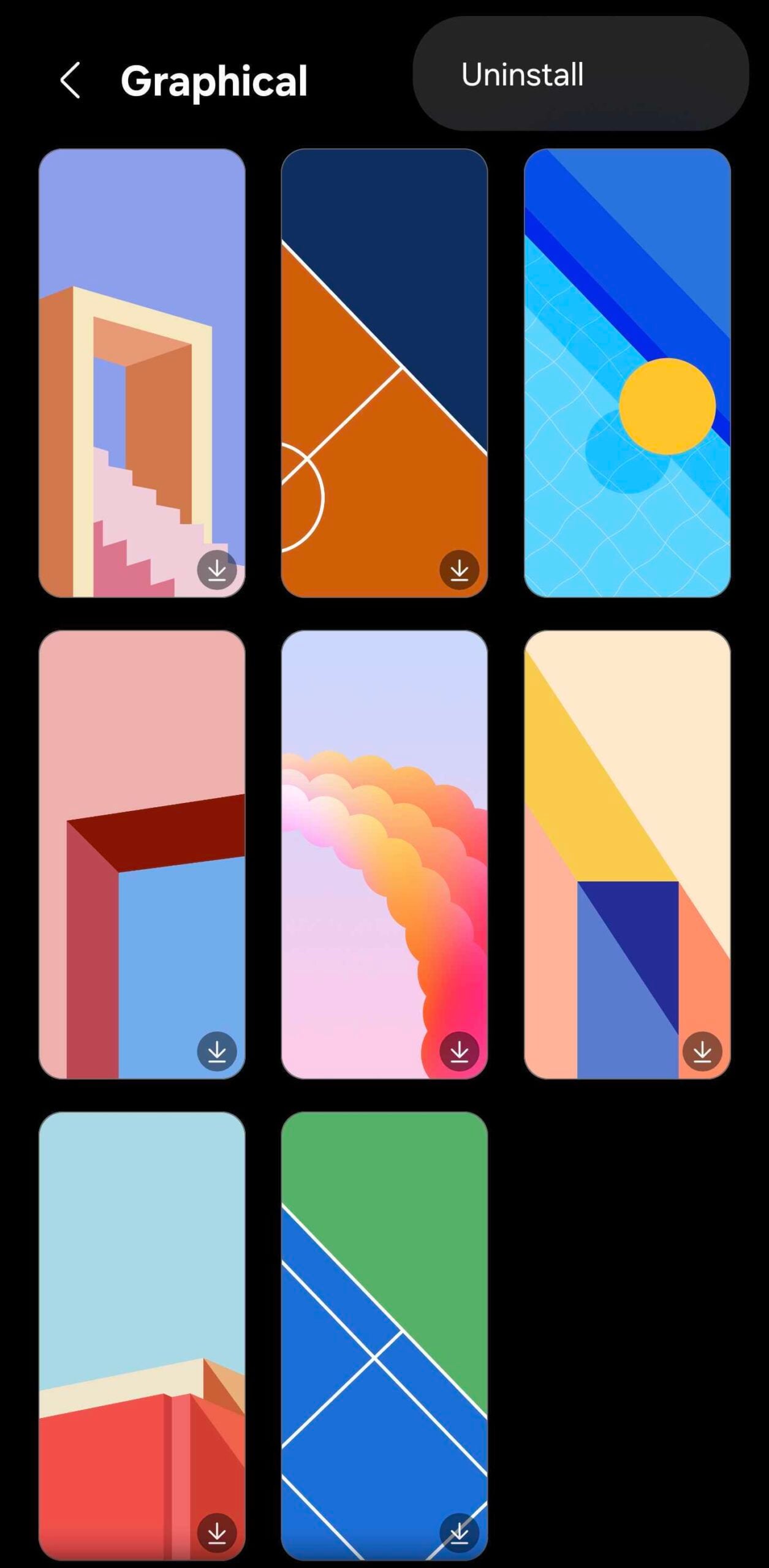 one ui 8.5 graphical wallpapers