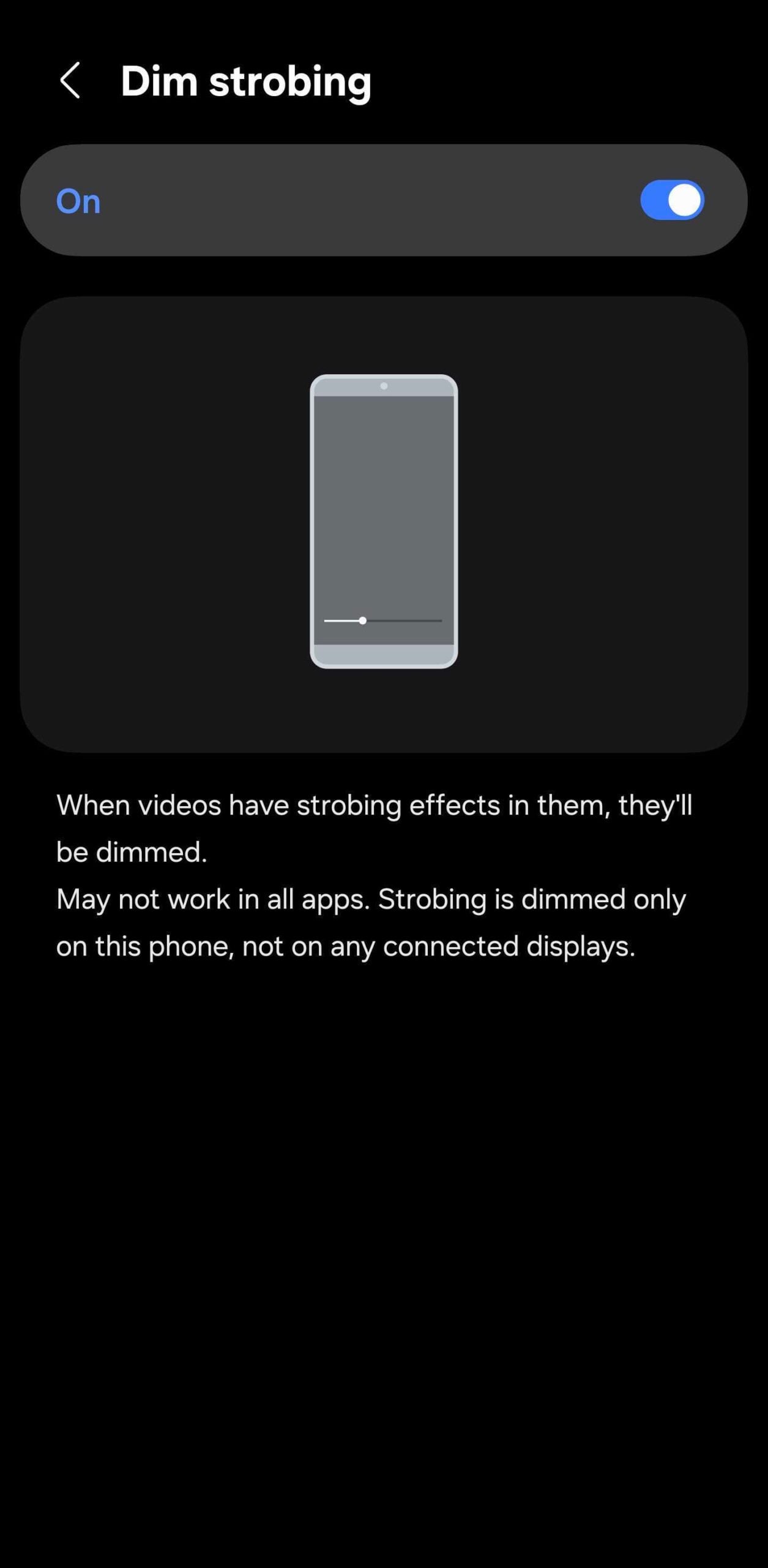 one ui 8.5 dim strobing