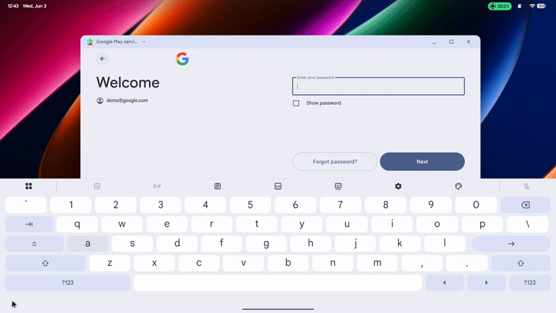 google android 17 password input hide first letter