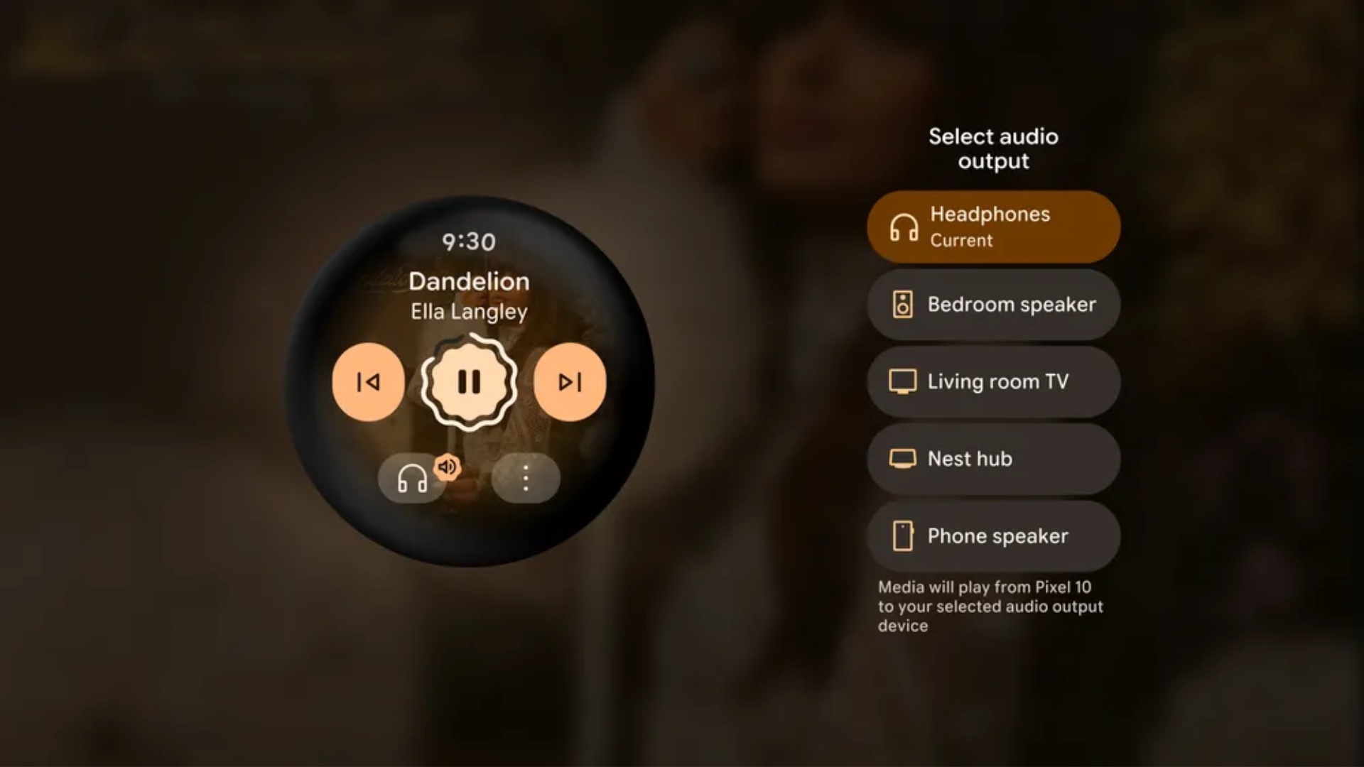 google wear os 7 media output switcher