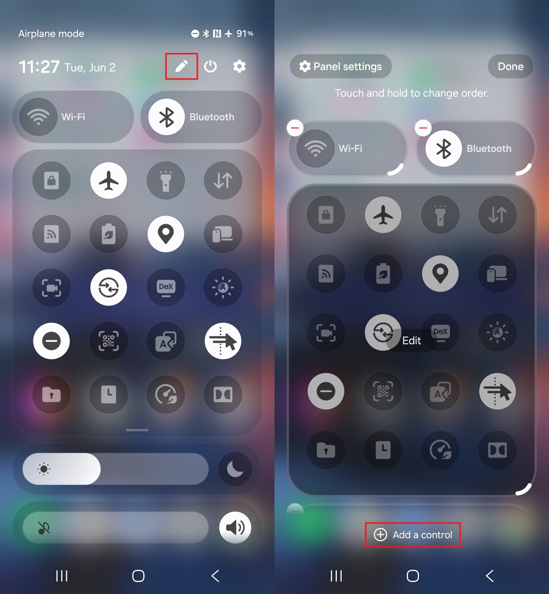 quick panel customization in one ui 8.5