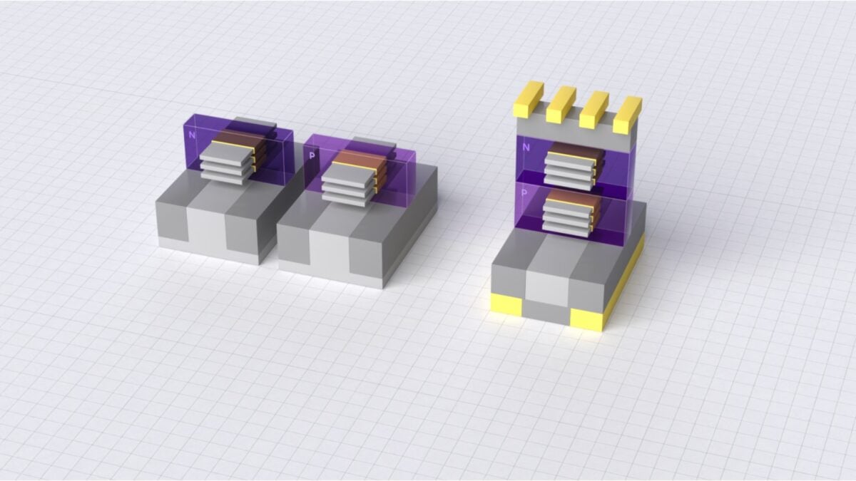 samsung 3d stacked fet transistor structure comparison side-by-side