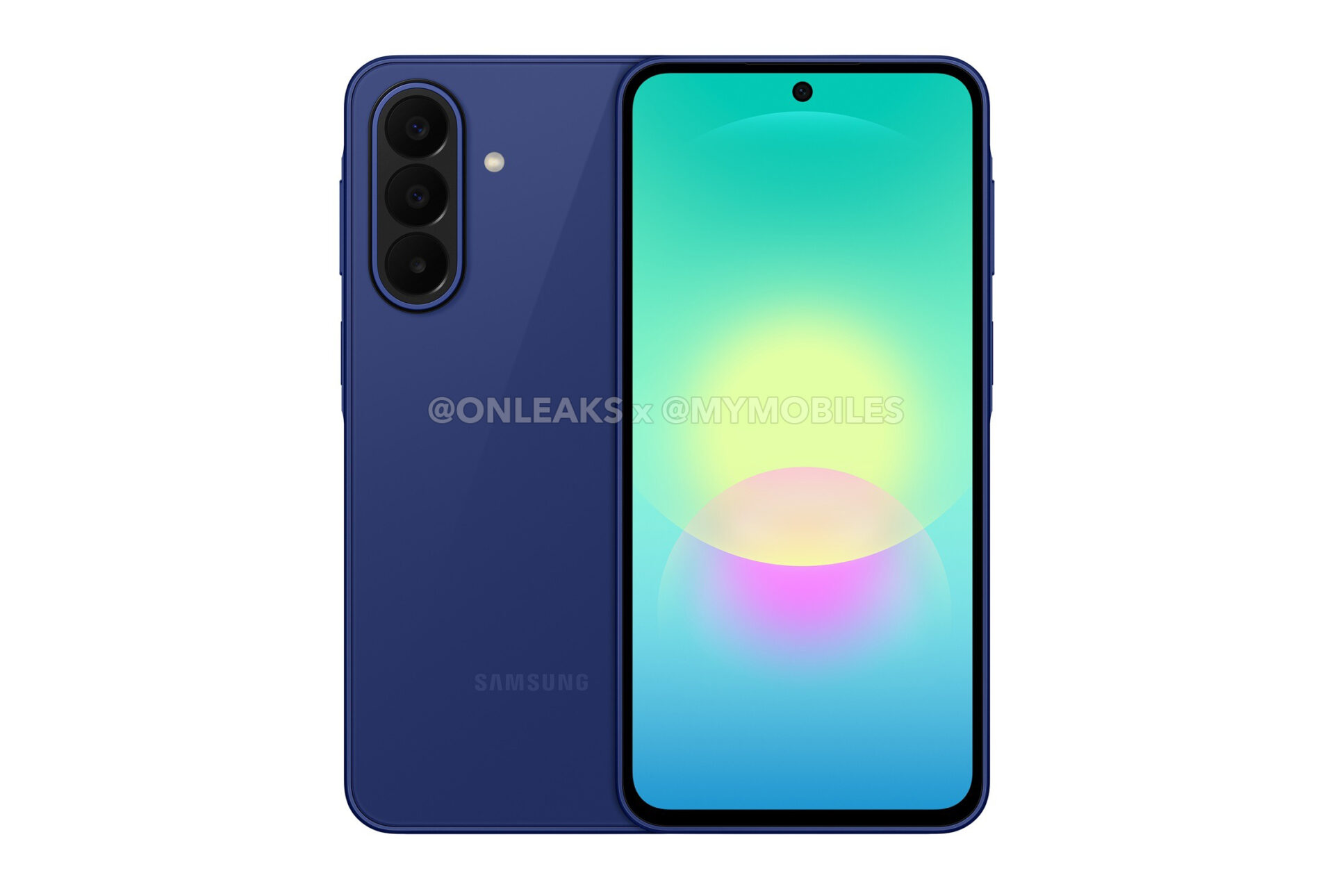 samsung galaxy a27 leaked render showing it in blue color