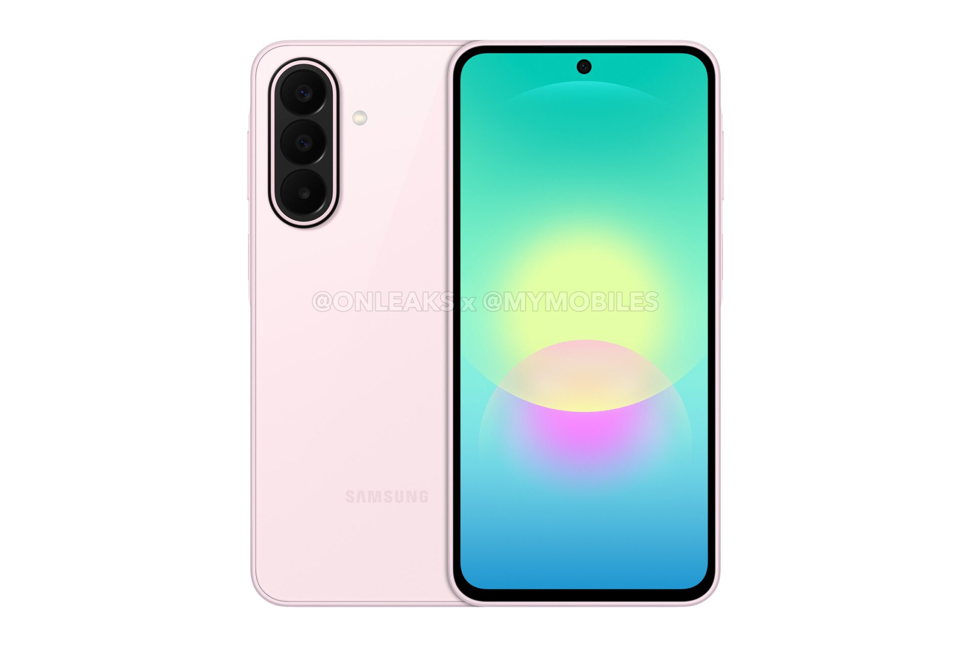 samsung galaxy a27 leaked render showing it in light pink color