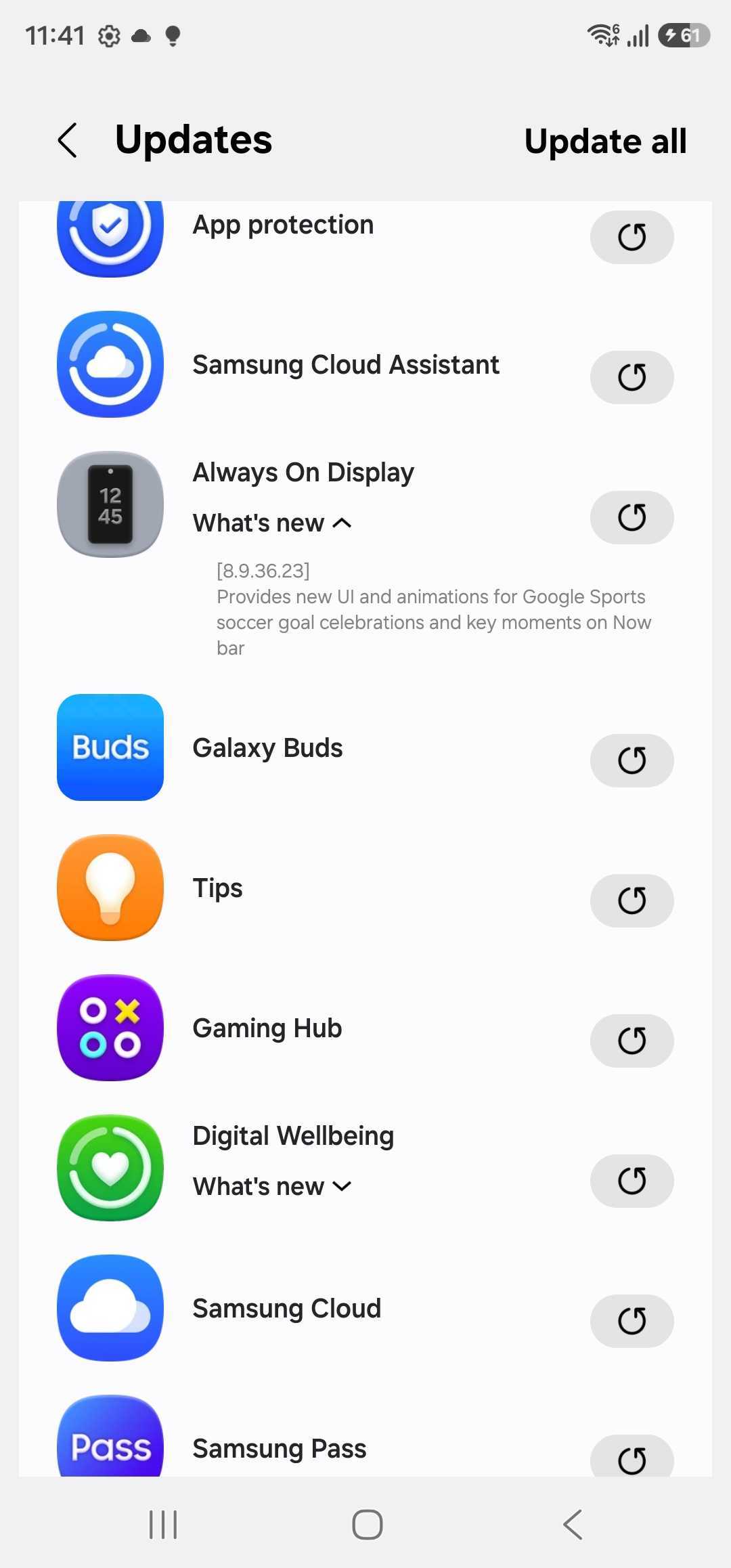 samsung galaxy phone always on display update 8.9.36.23 changelog