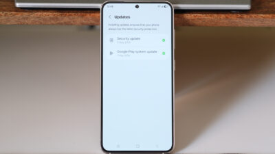 samsung galaxy s23 security updates and google play system updates section