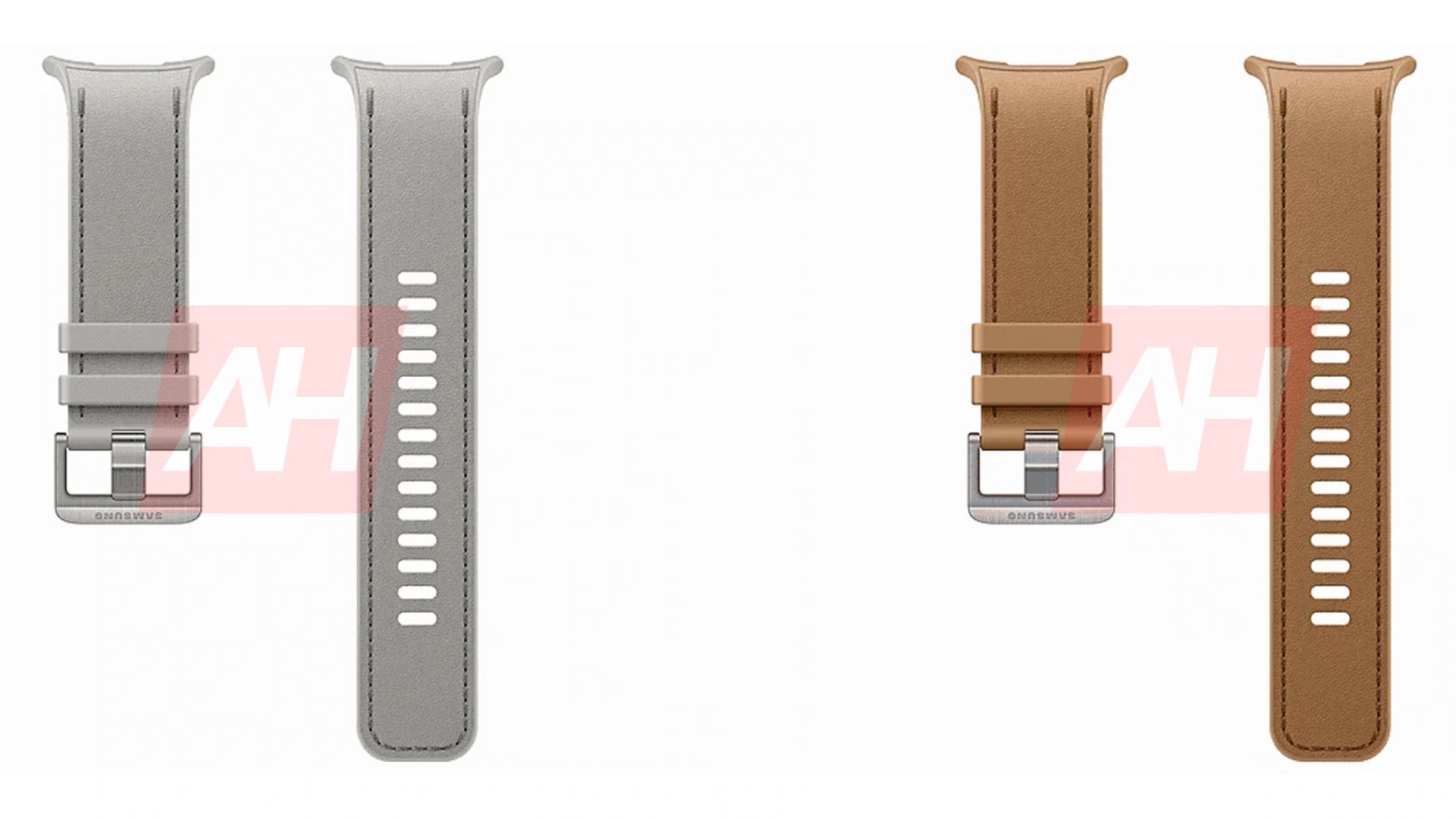 samsung galaxy watch 9 hybrid strap open grey brown