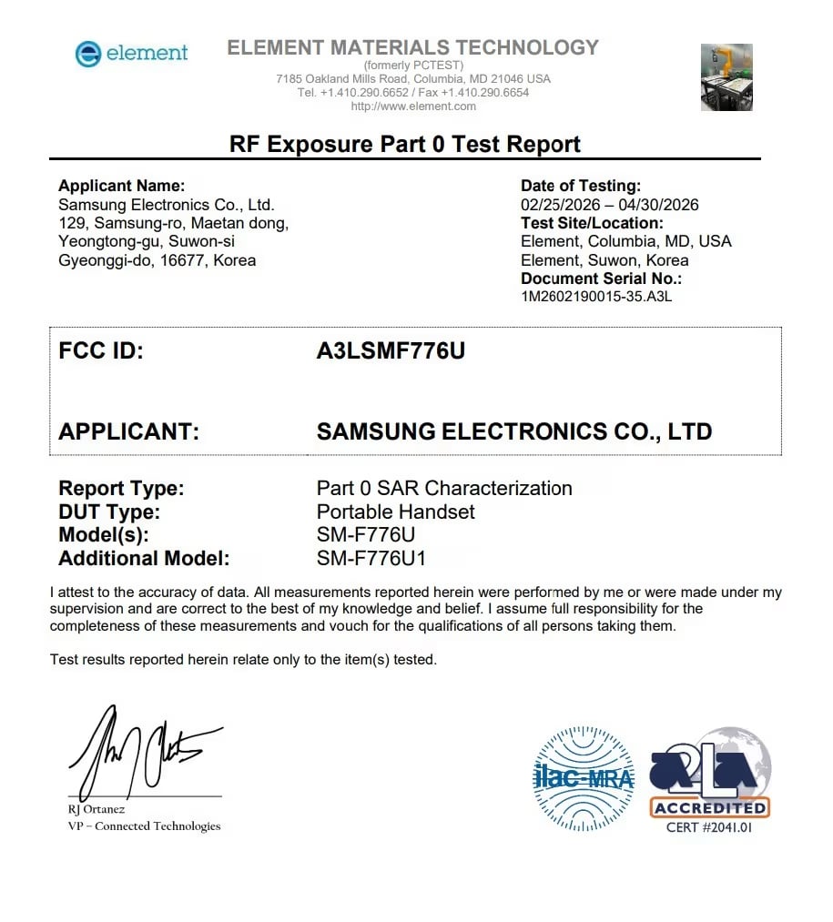 samsung galaxy z flip 8 fcc certification