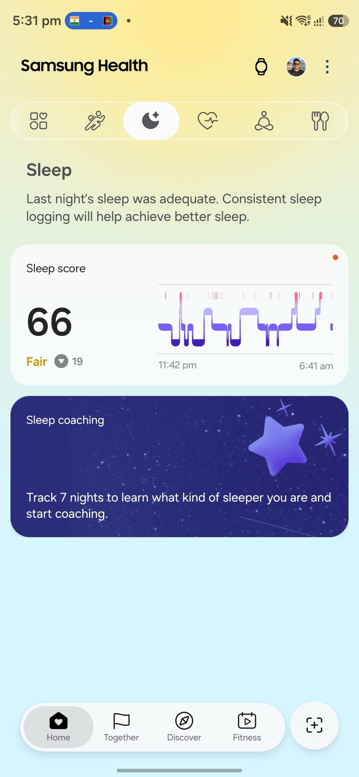 samsung health app galaxy smartphones new version 7.00.0.107 (04)