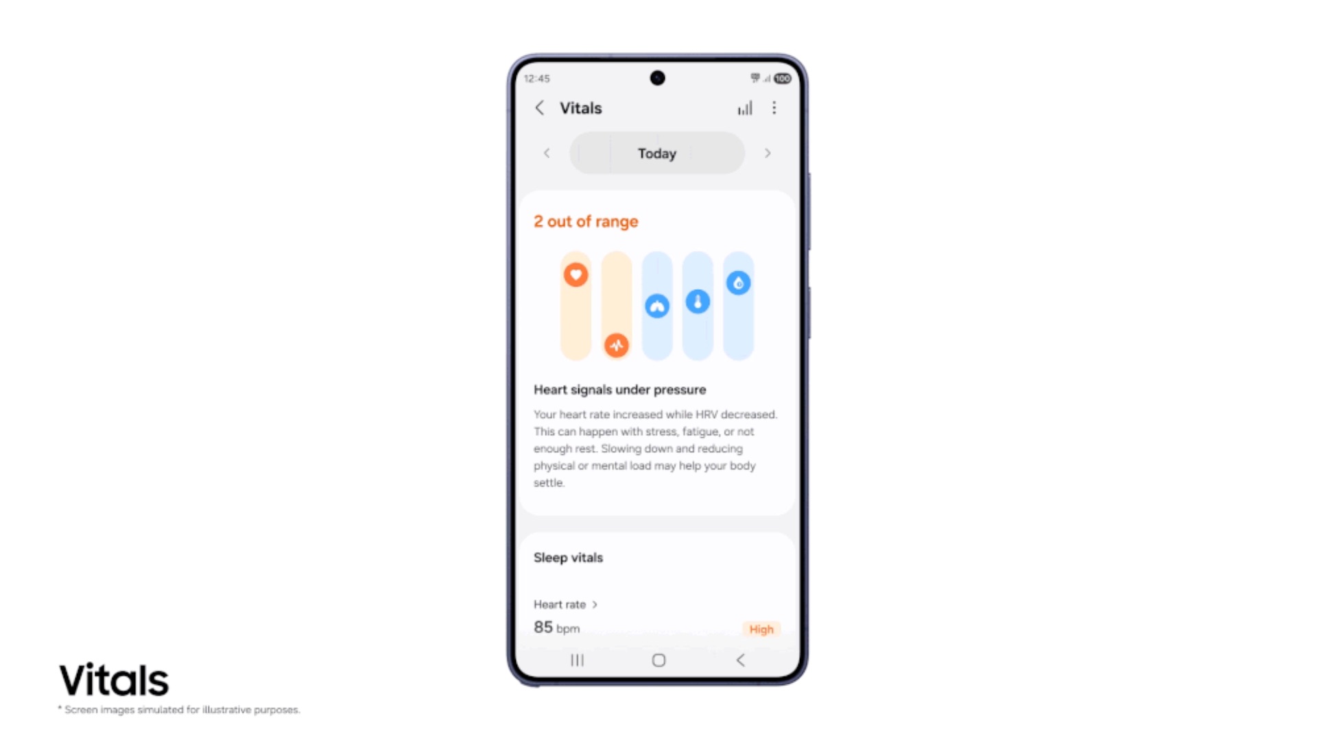samsung health app vitals