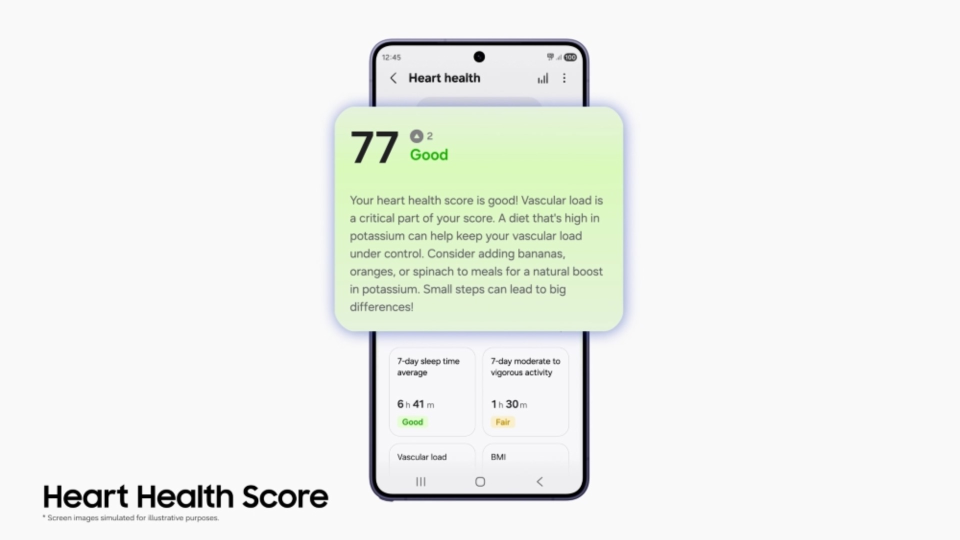 samsung health heart health score