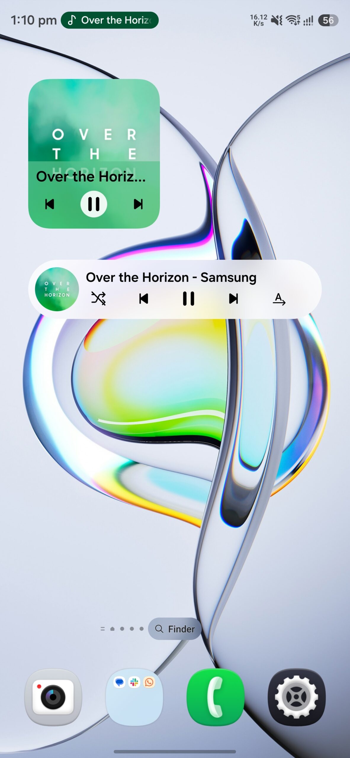 Aplicación de música Samsung para teléfonos inteligentes Galaxy versión 16.2.45 widget