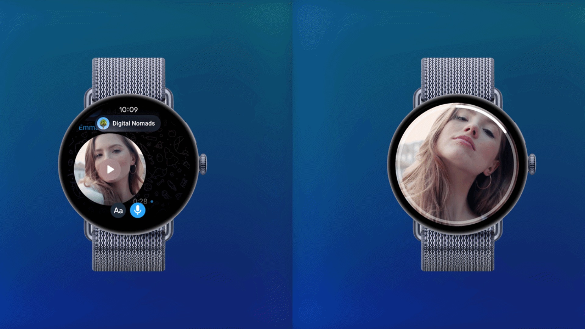 telegram messaging app wear os video