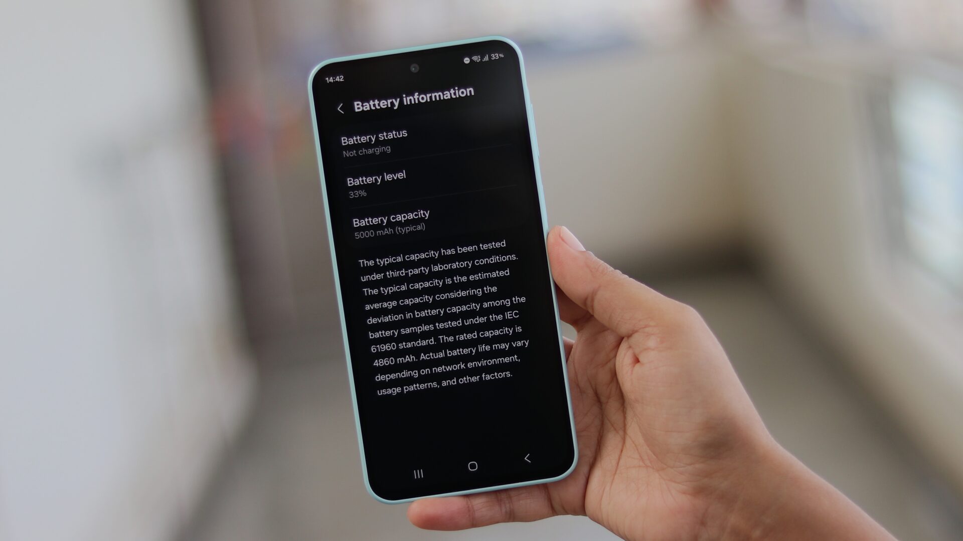 samsung galaxy a27 battery info