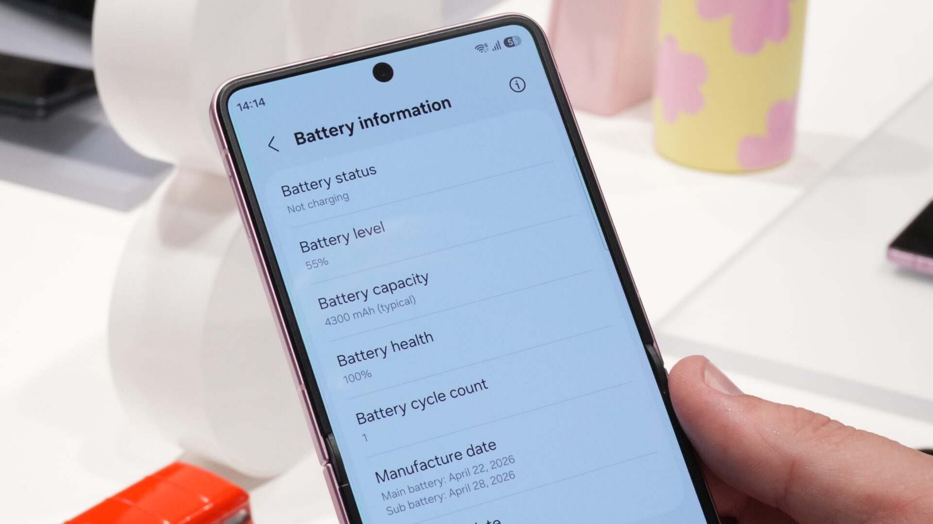 Galaxy Z Flip 8 battery info
