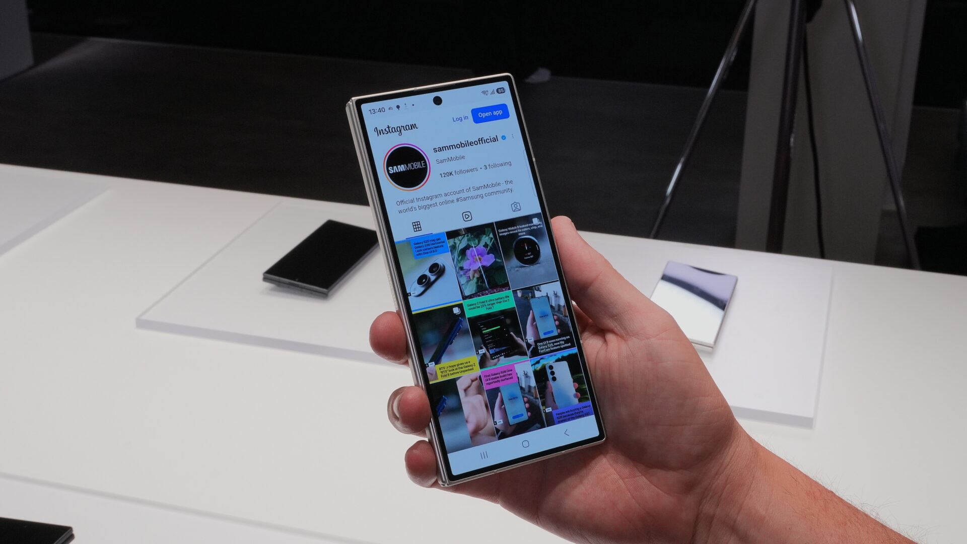 Instagram on Galaxy Z Fold 8 Ultra