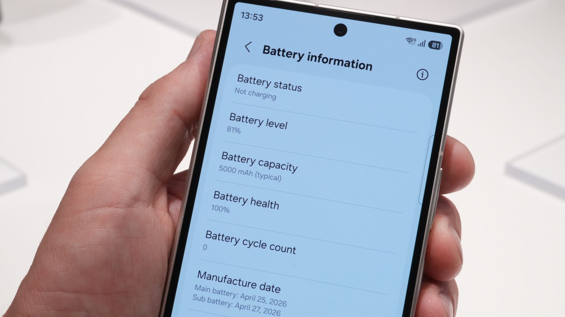 Galaxy Z Fold 8 Ultra battery