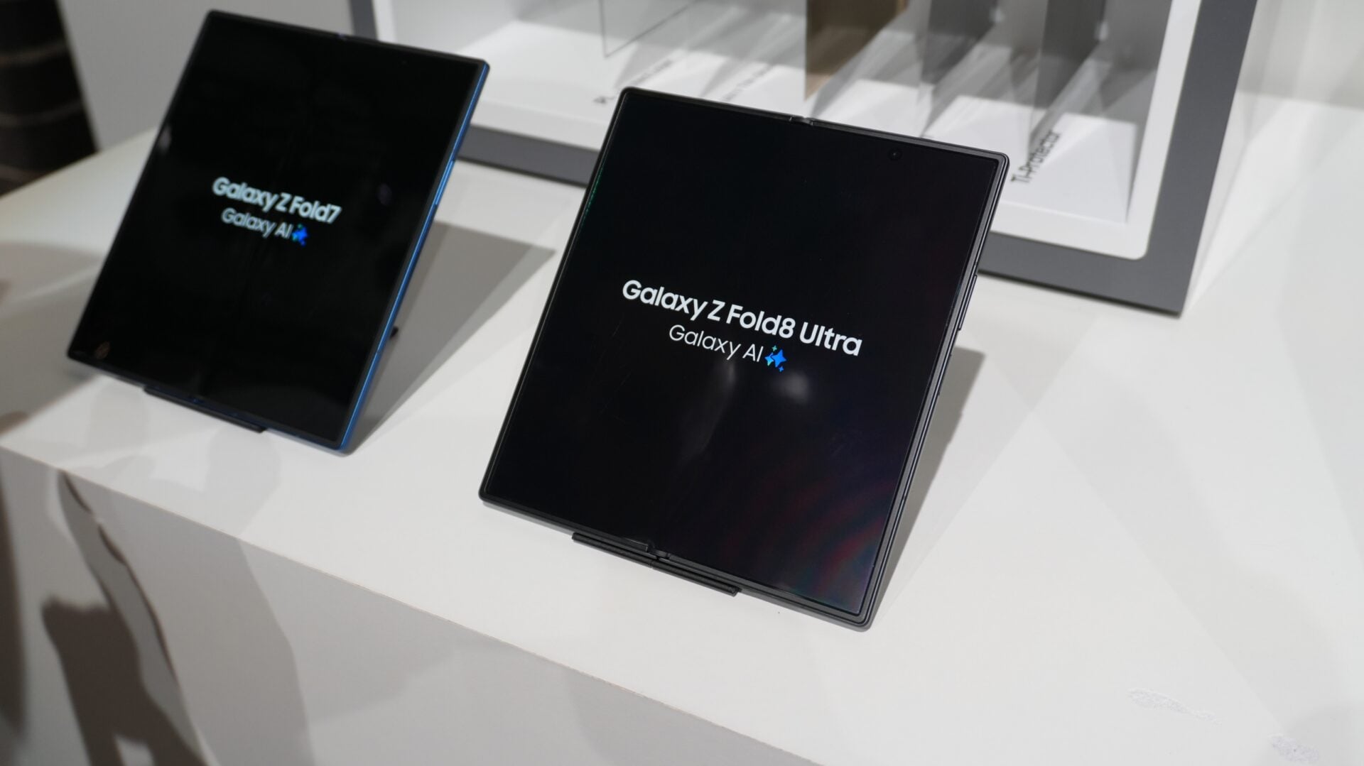 Galaxy Z Fold 8 Ultra next to Galaxy Z Fold 7