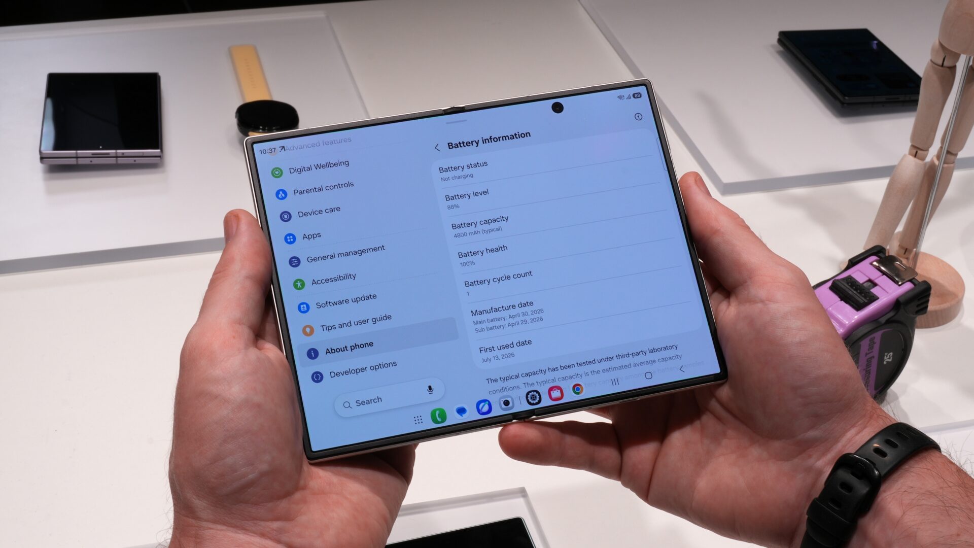 Galaxy Z Fold 8 battery info