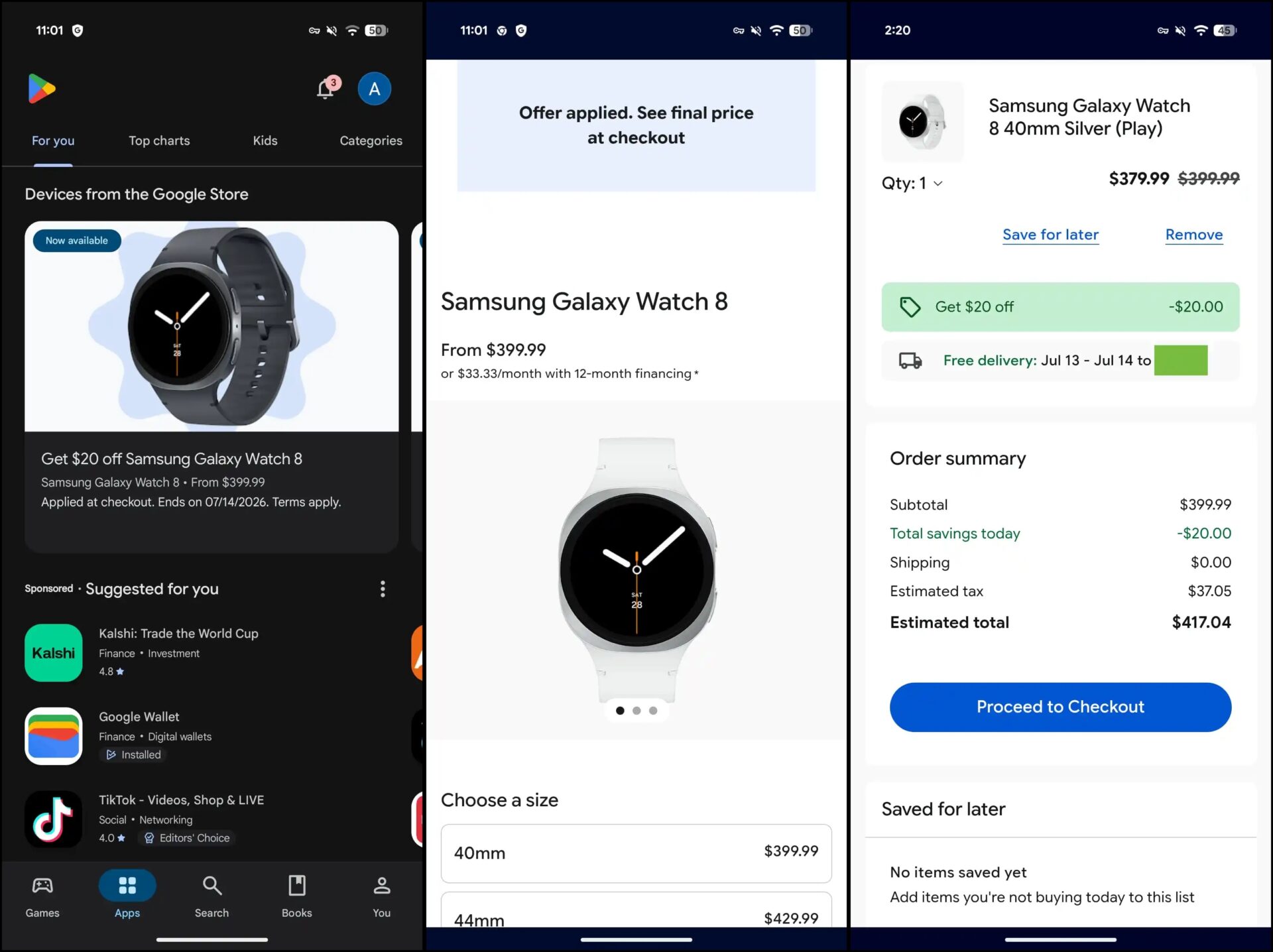google play store samsung galaxy watch 8 promotion usa