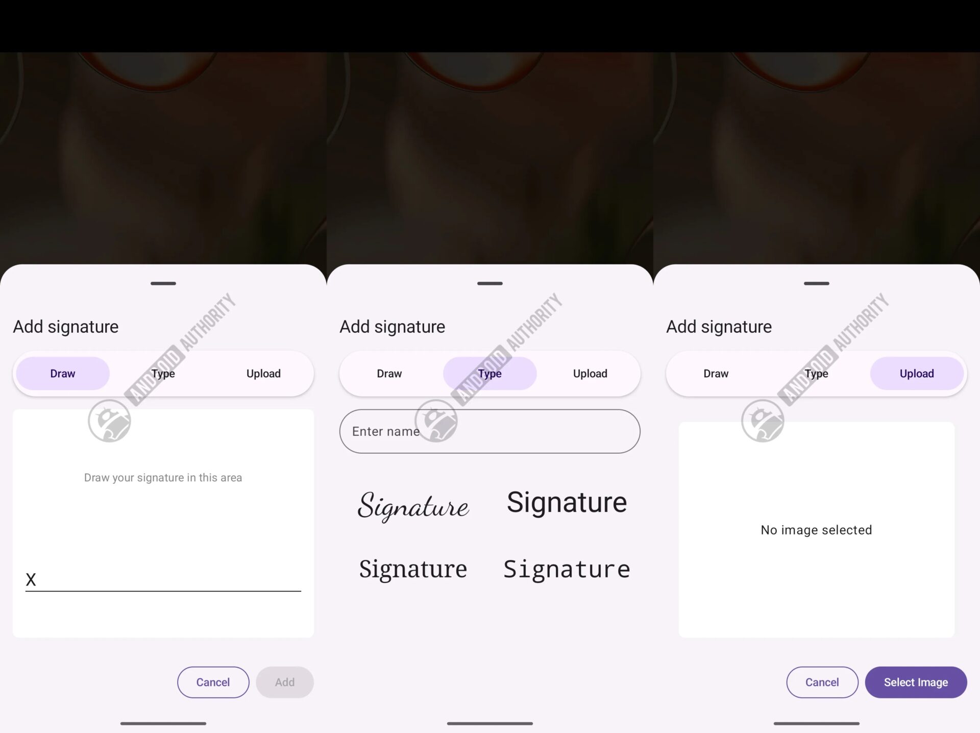 google signature app android leak