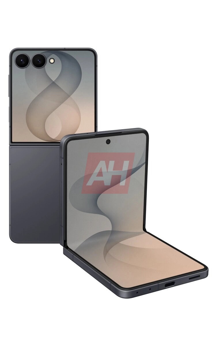 galaxy z flip 8 graphite leaked render