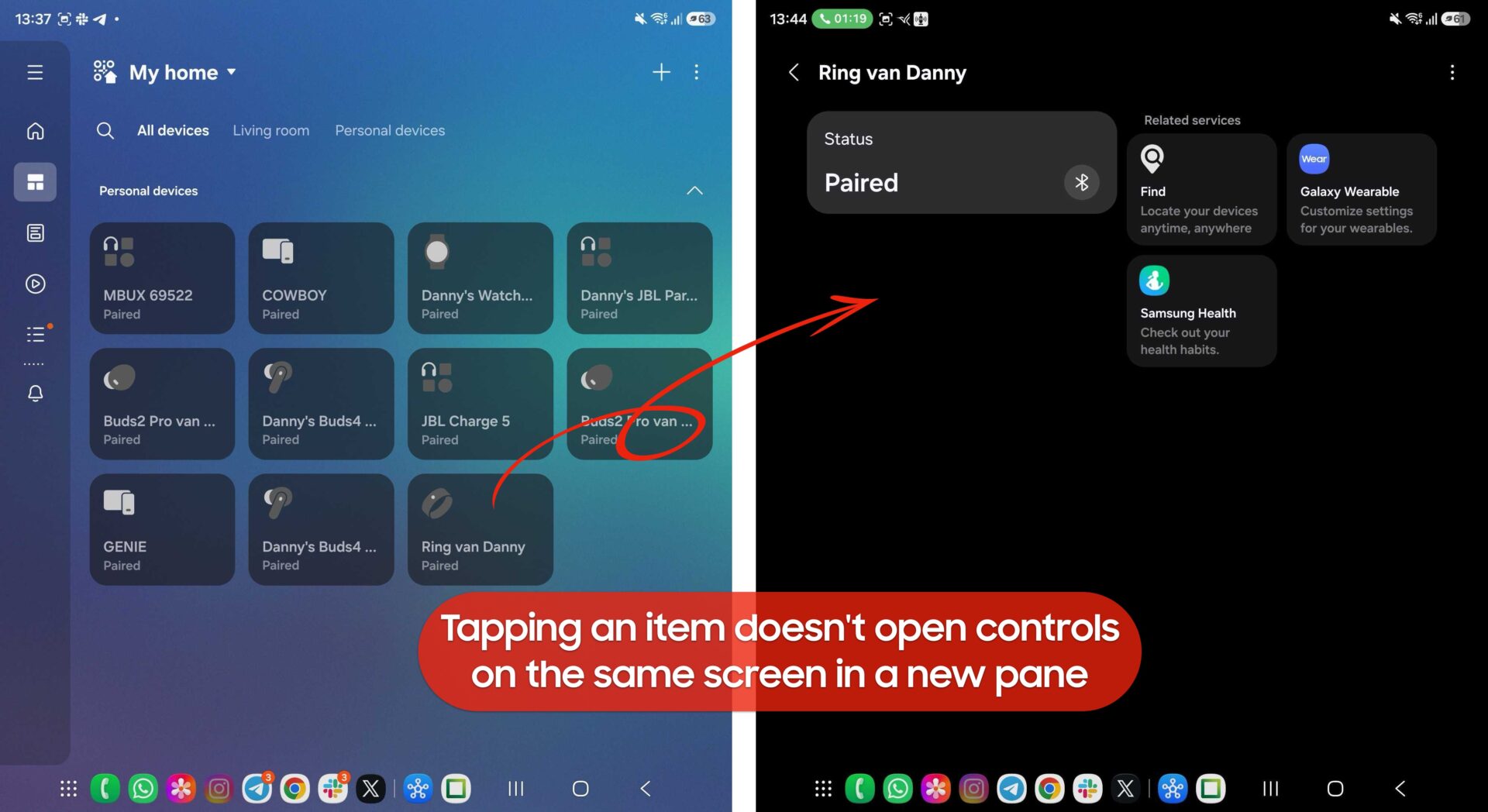 samsung smartthings android app design no big screen multi pane optimization foldables tablets july 2026