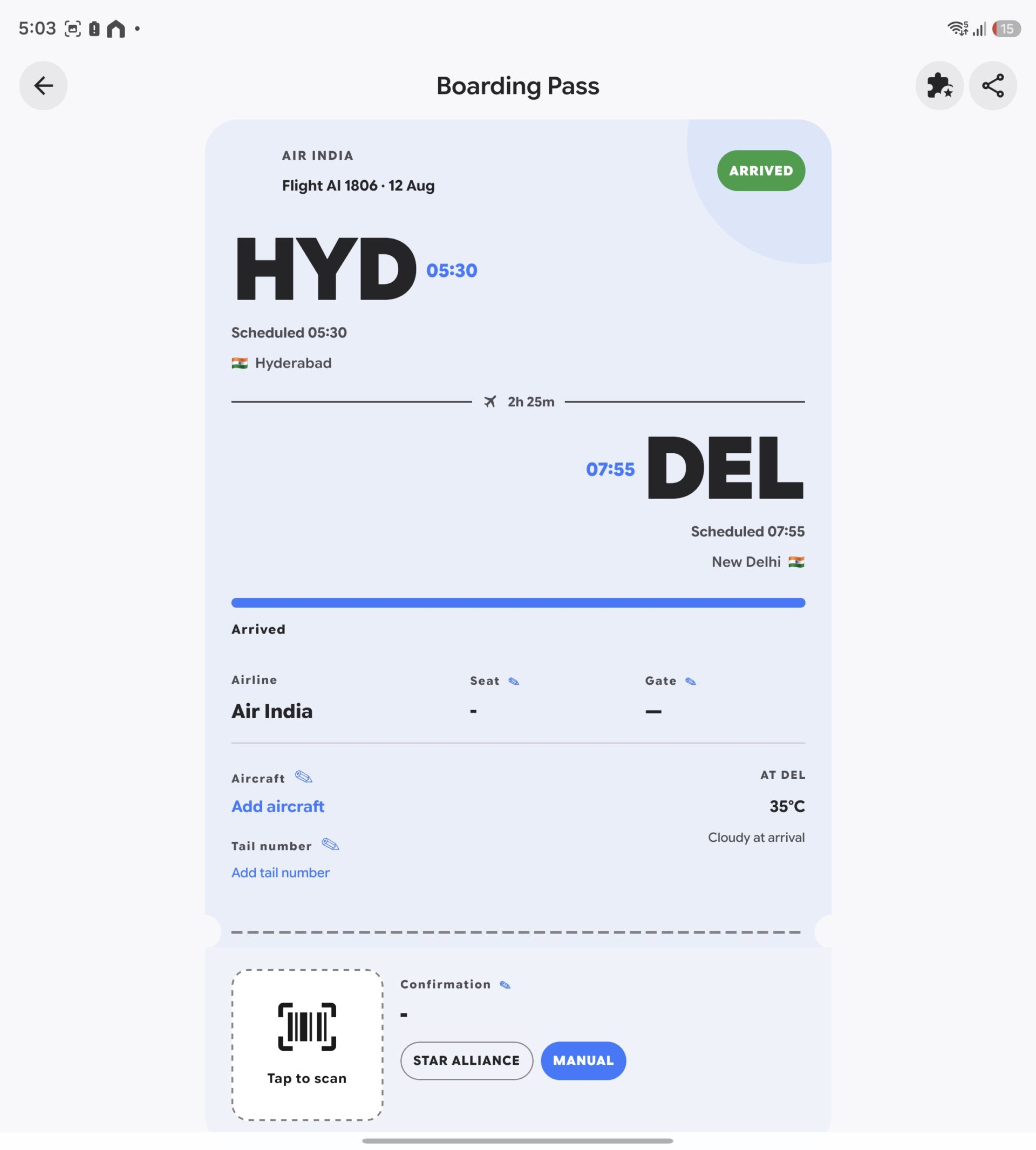 Aviate Android App Flight Boarding Pass Foldable Optimization