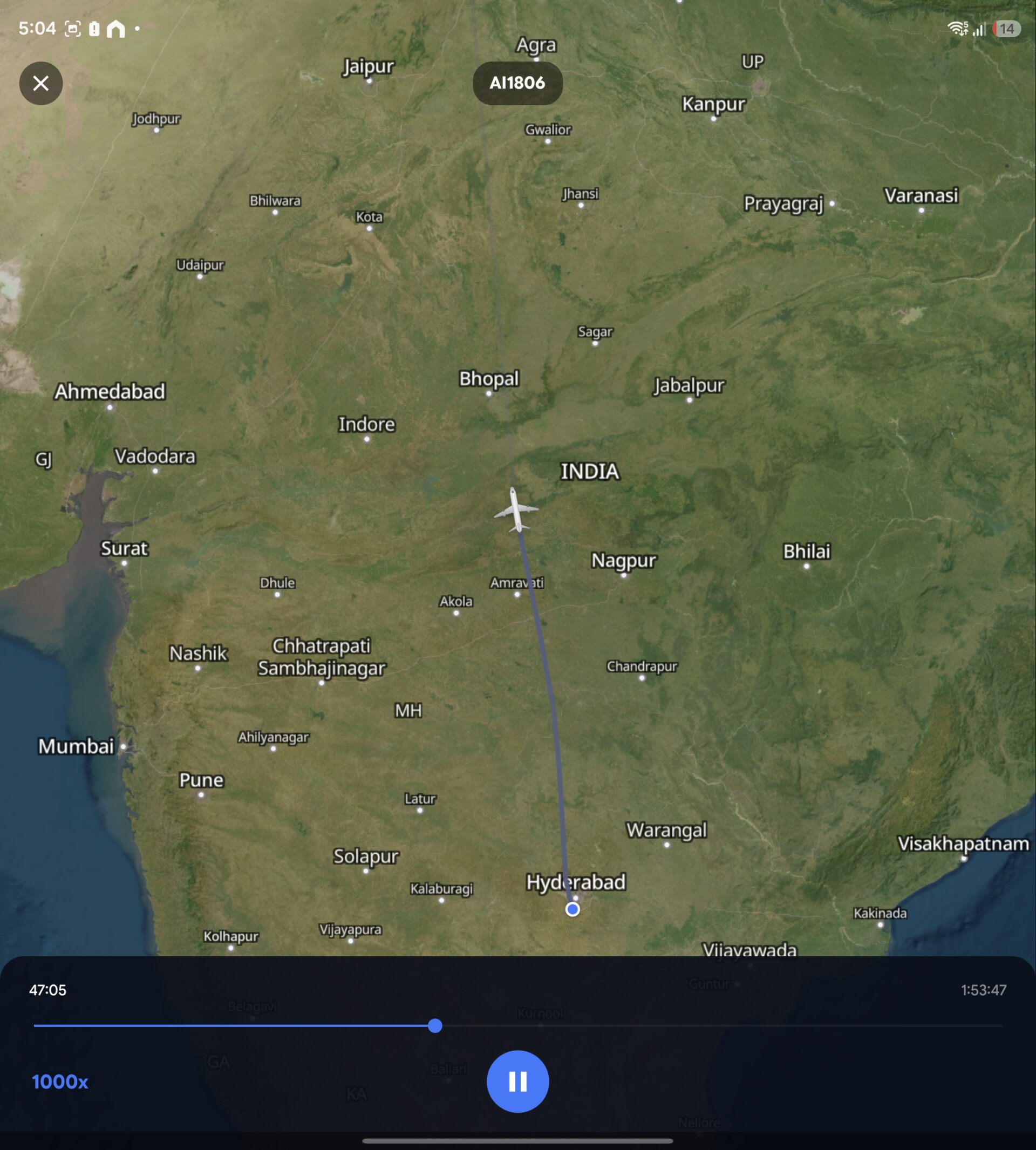 Aviate Android App Flight Route Tracking Foldable Optimization