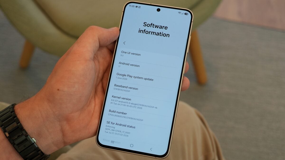 Galaxy S26 FE Software Info One UI 9.0