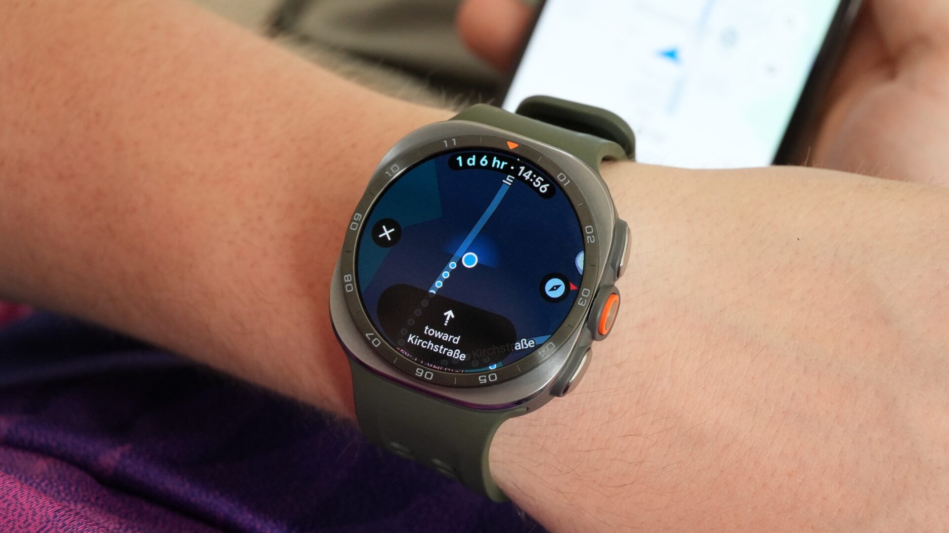 Google Maps on Galaxy Watch Ultra 2