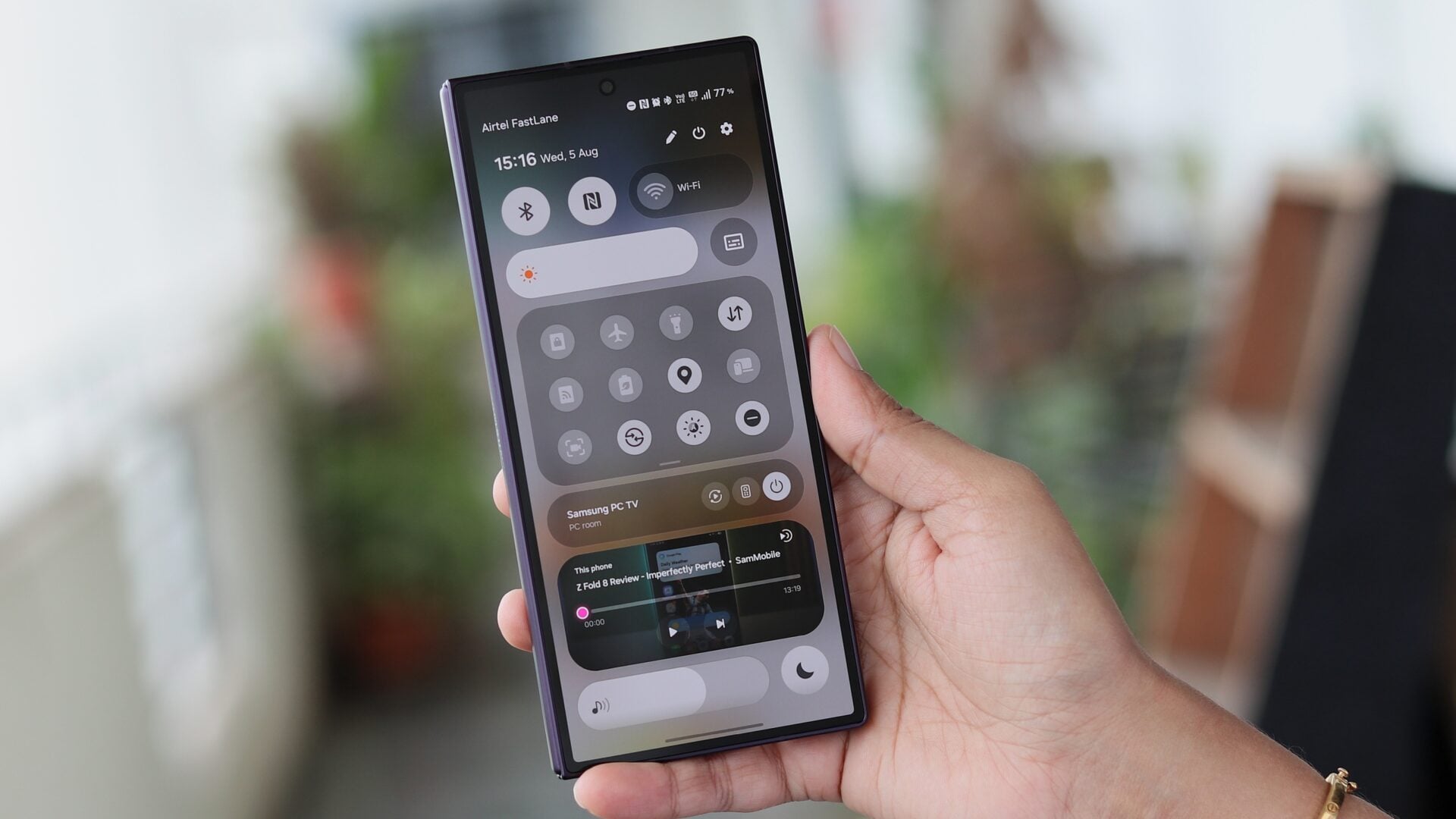 Quick Panel on Samsung Galaxy Z Fold 8 Ultra