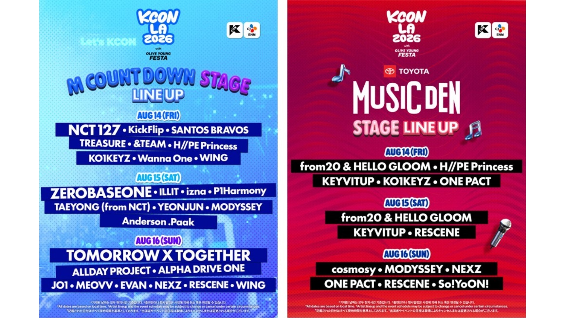 KCON LA 2026 Lineup Samsung TV Plus