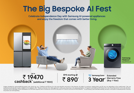Samsung India's The Big Bespoke AI Fest For Celebrating Independence Day Where It Is Offering Massive Benefits On Bespoke AI Home Appliances