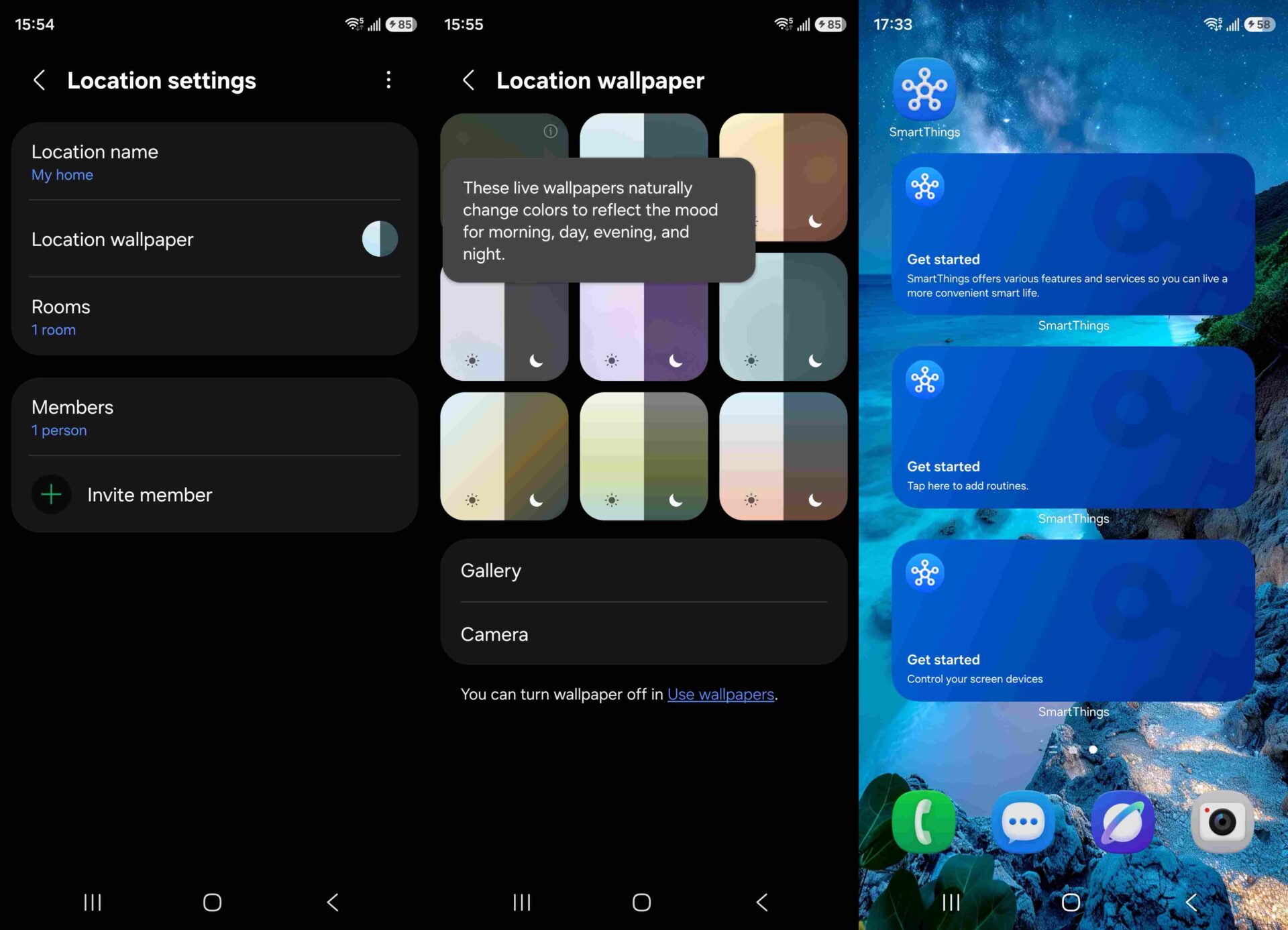 Samsung SmartThings Android App One UI 9.0 Design Leak Widgets Location Live Wallpaper