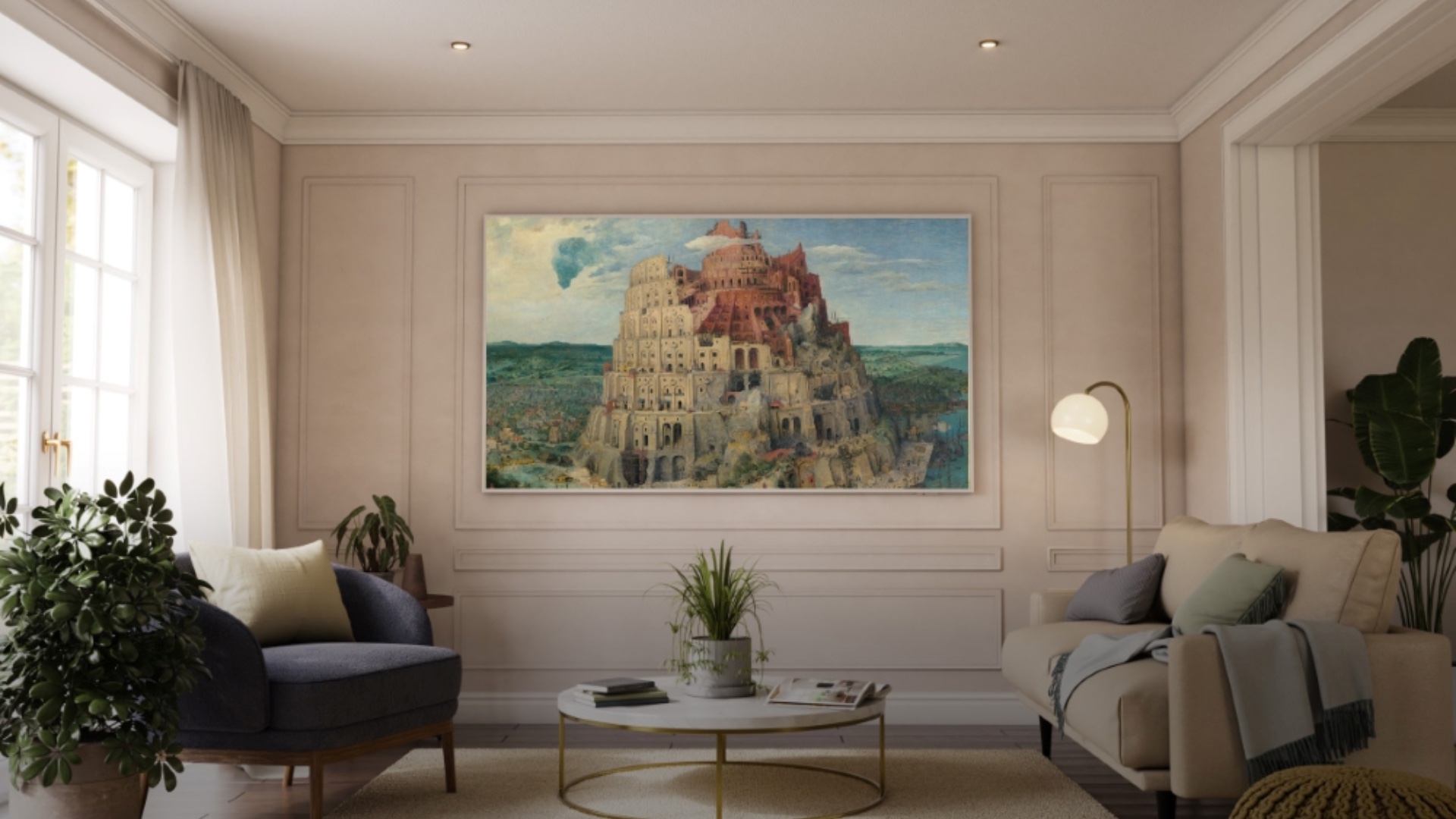 Samsung The Frame Pro TV The Tower of Babel 1563 By Pieter Bruegel The Elder