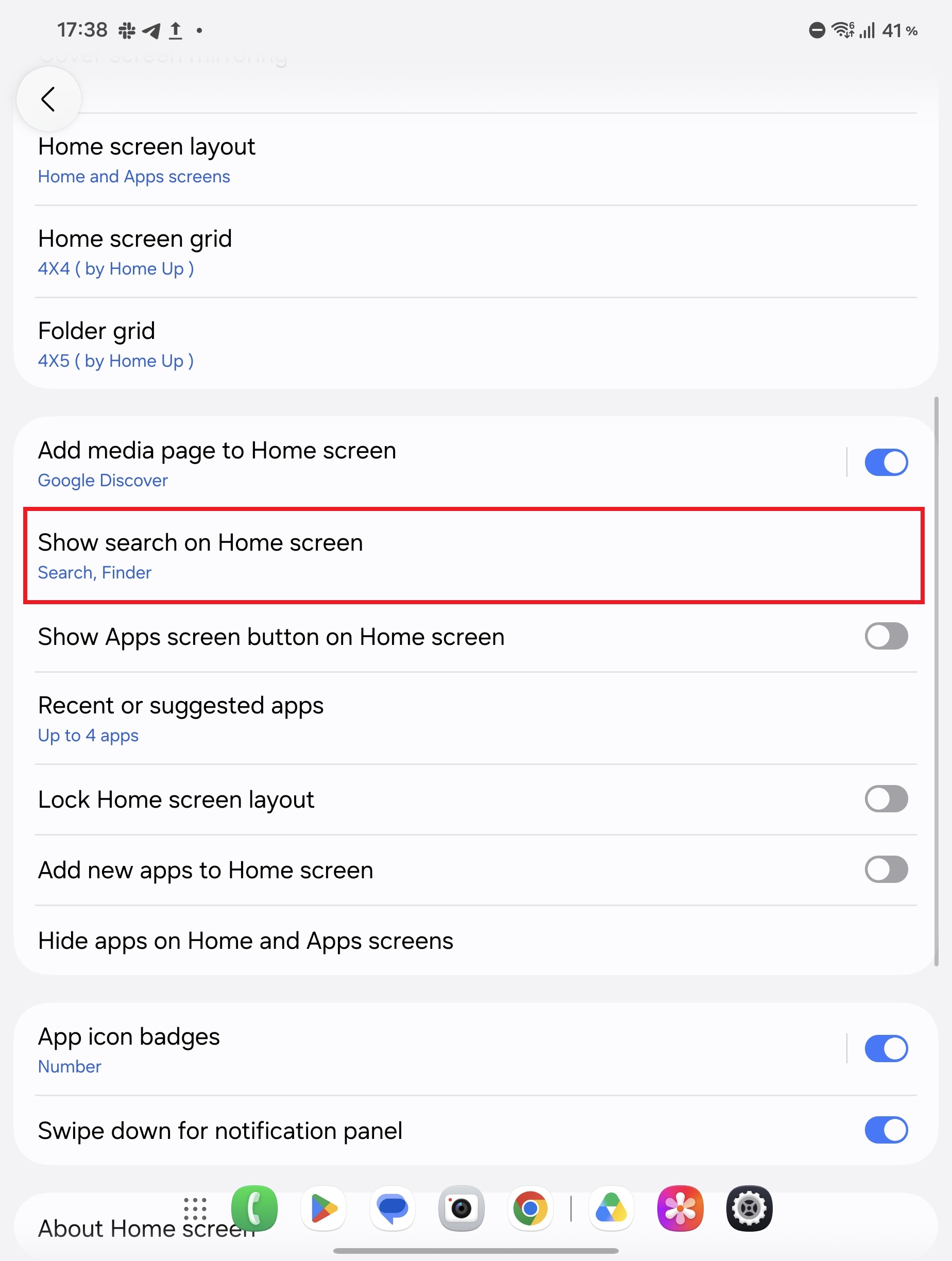 Add Google Search and Finder to the Galaxy Z Fold 8 home screen
