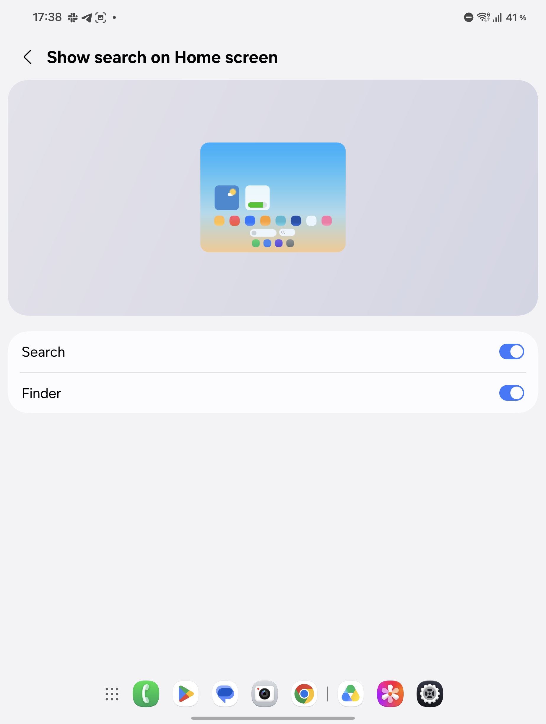 Add Google Search and Finder to the Galaxy Z Fold 8 home screen