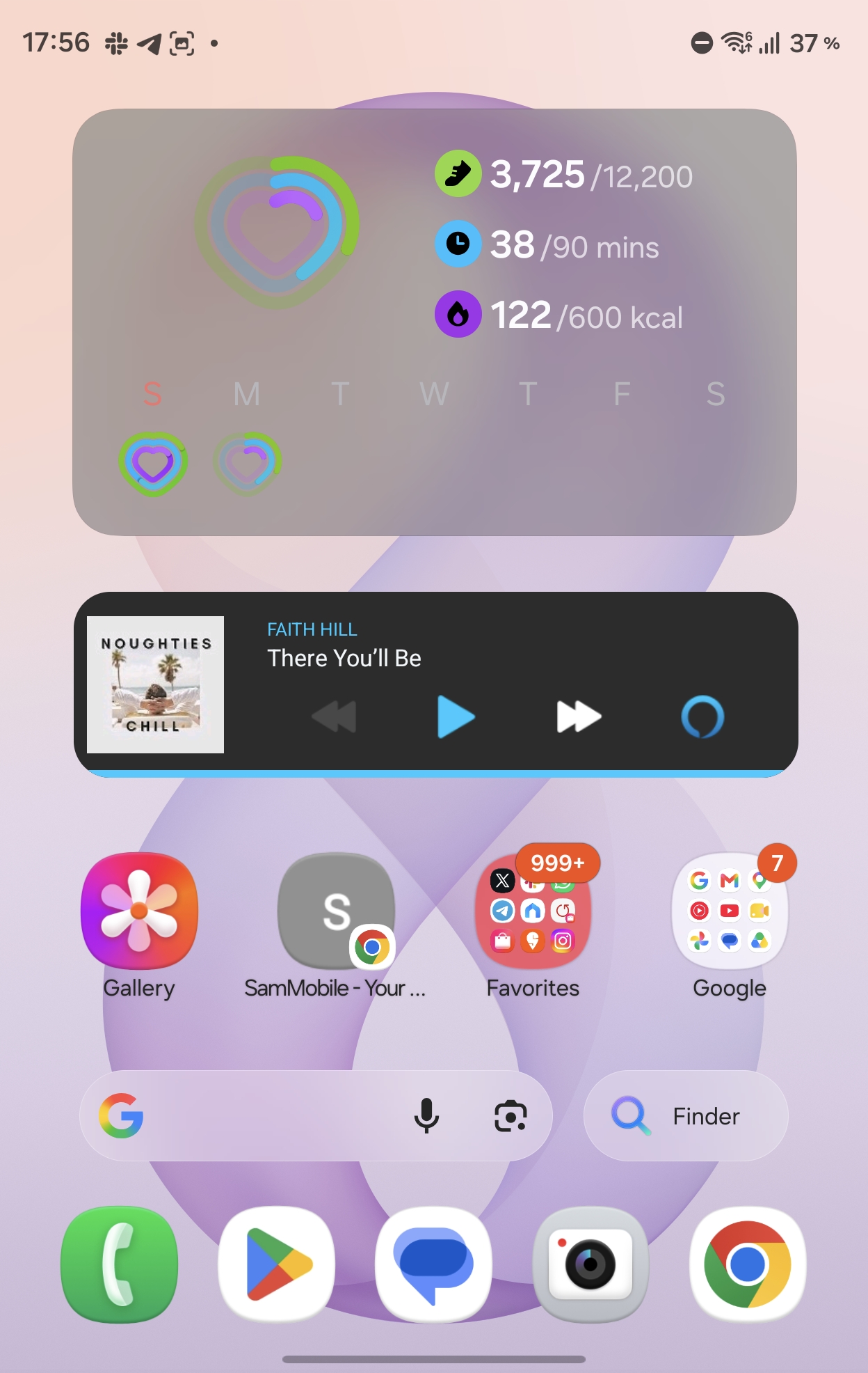4x4 home screen grid on Galaxy Z Fold 8