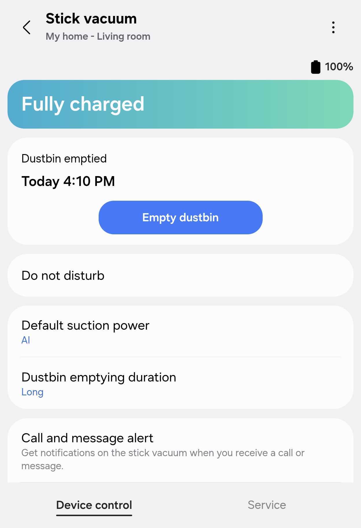 SmartThings vacuum update
