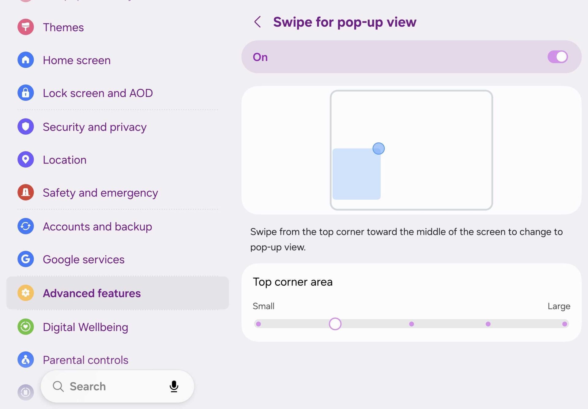 Galaxy Z Fold 8 pop-up view